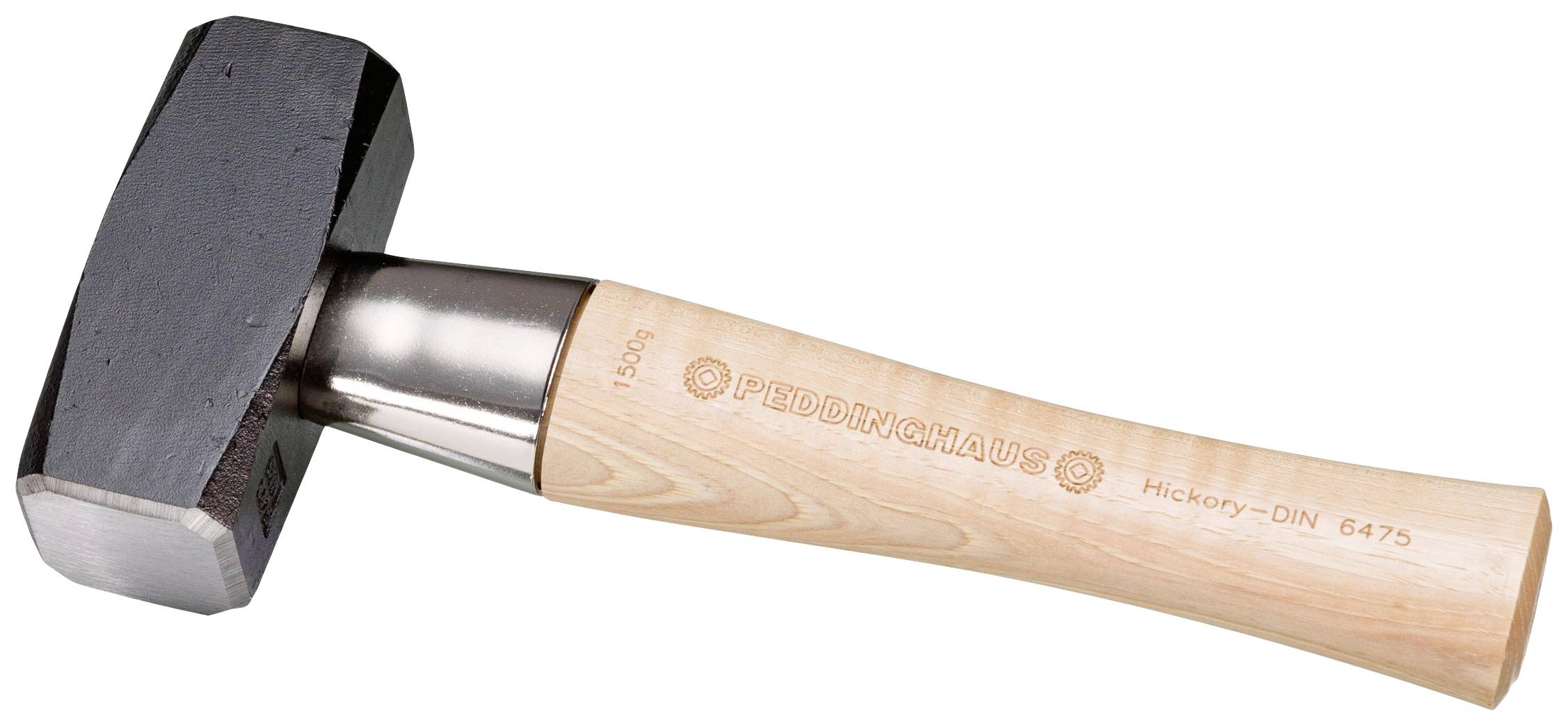 Hammer with a wooden handle and metal head, suitable for craftwork. Marked 'Peddinghaus', weight: 1500g.