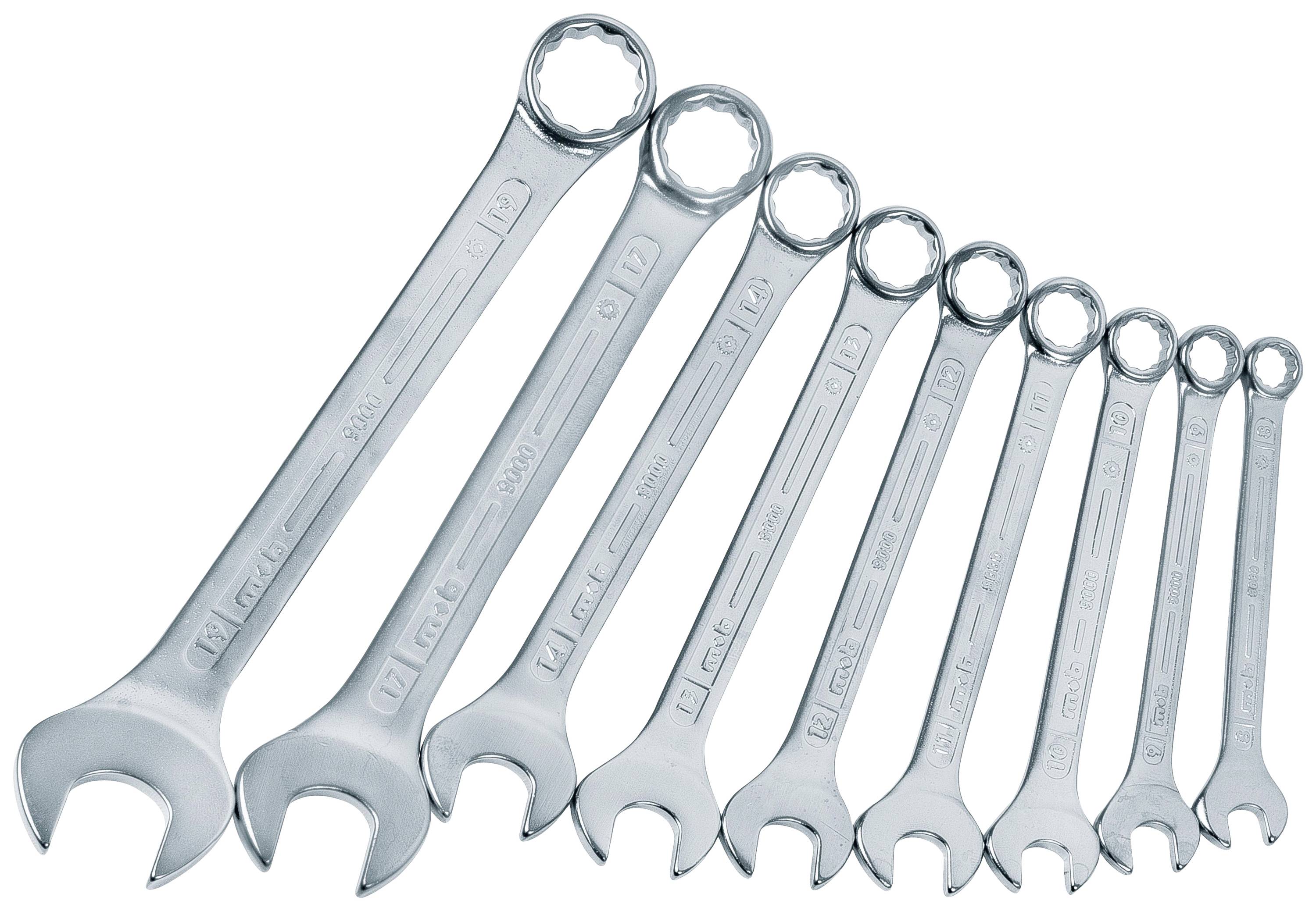 MOB 9000009001 Crowfoot wrench set 9-piece Spanner size (metric) 8 - 19 mm