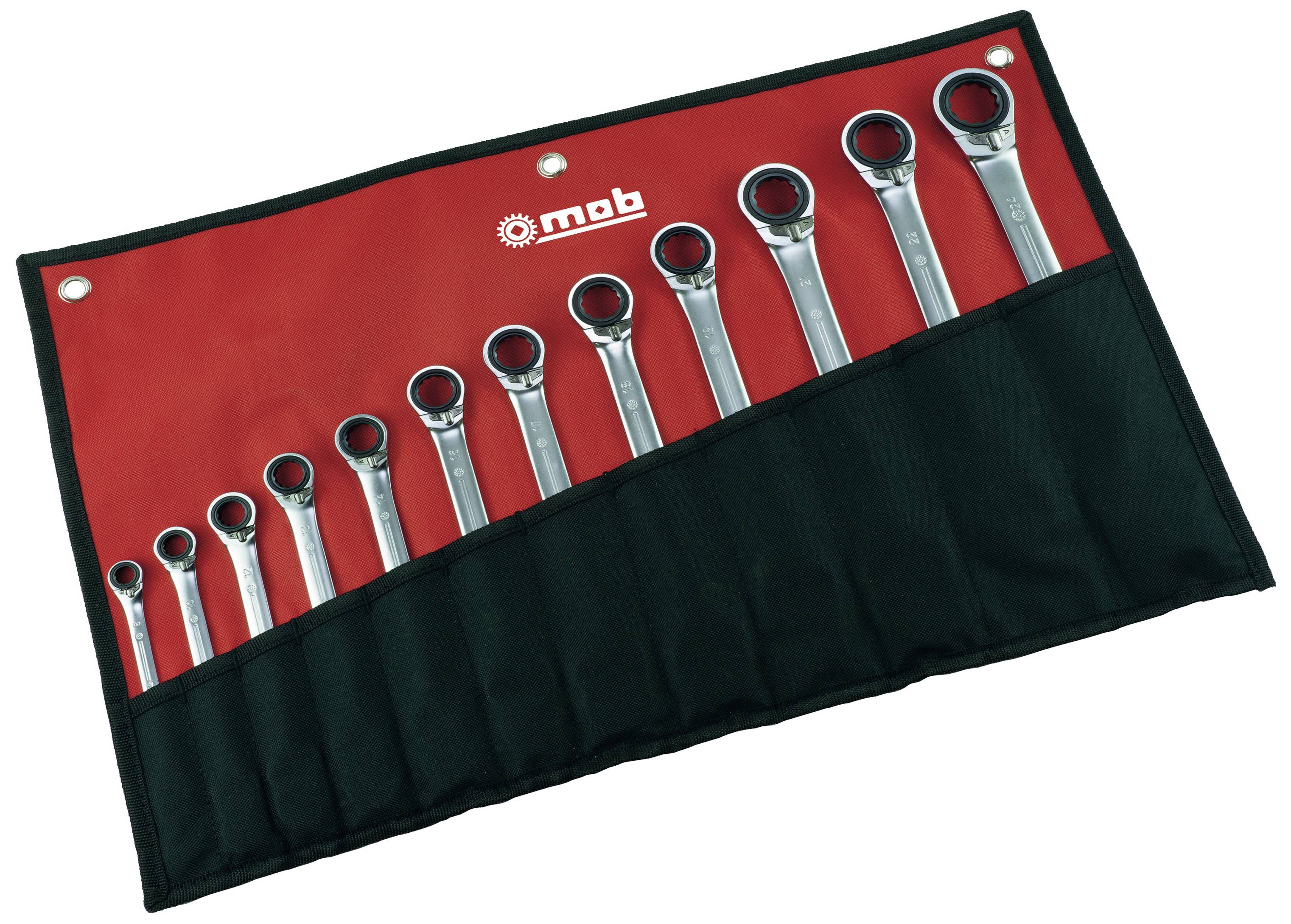 MOB 9002012001 Ratcheting box wrench set 12-piece Spanner size (metric) 8 - 24 mm