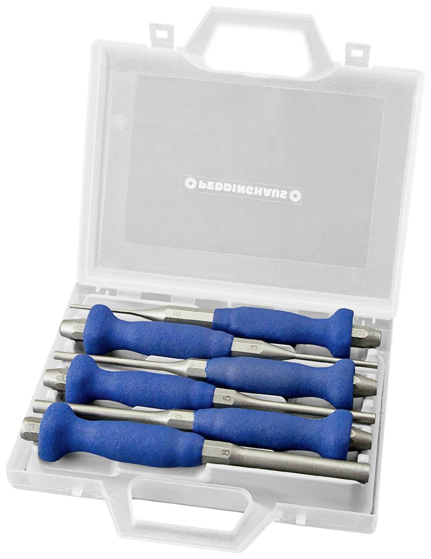 Peddinghaus 6-piece split pin driver set, 2-8mm, Air Grip, case 6635700000