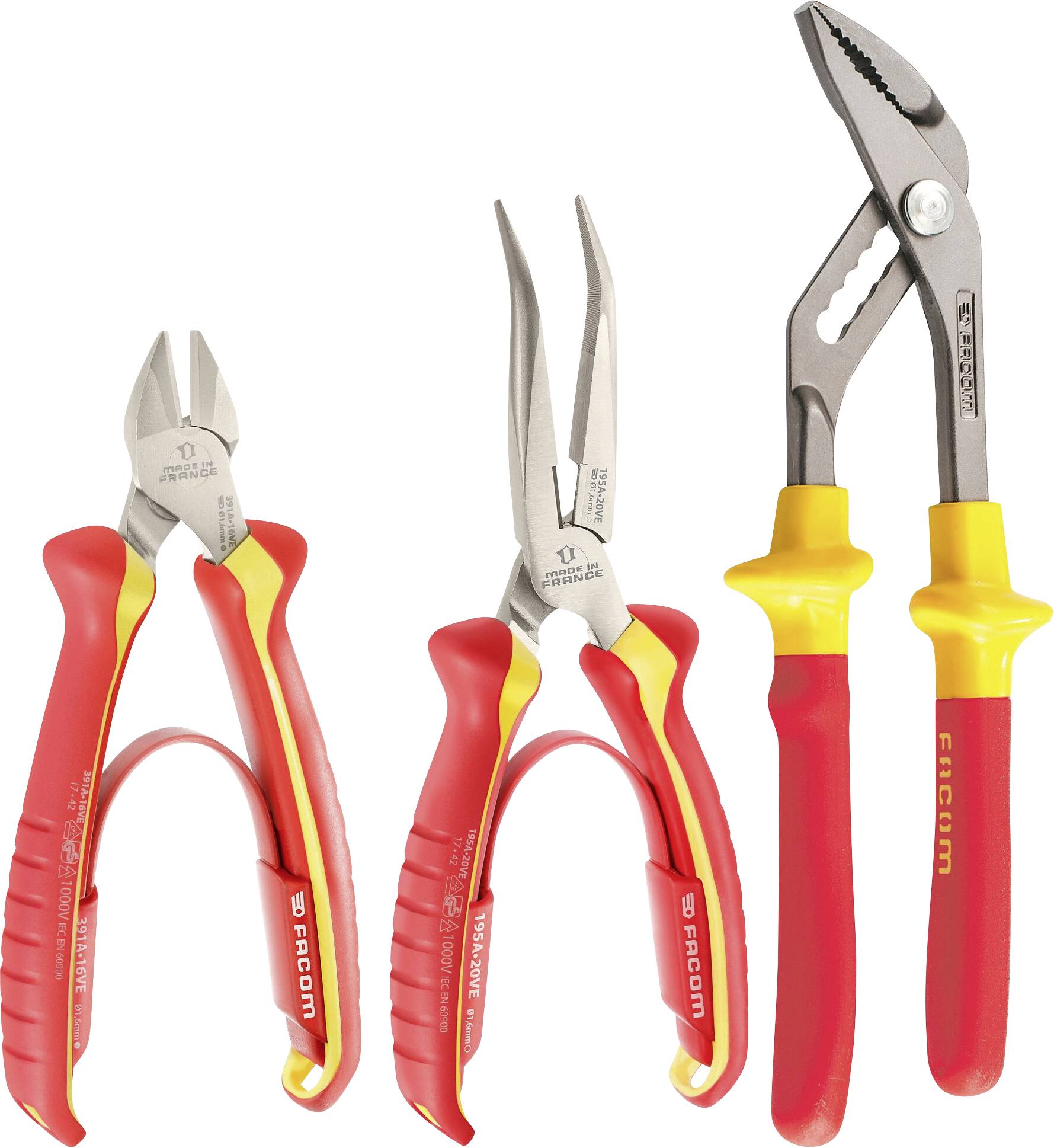Facom VE.A3 Electrician Pliers Set 3-piece