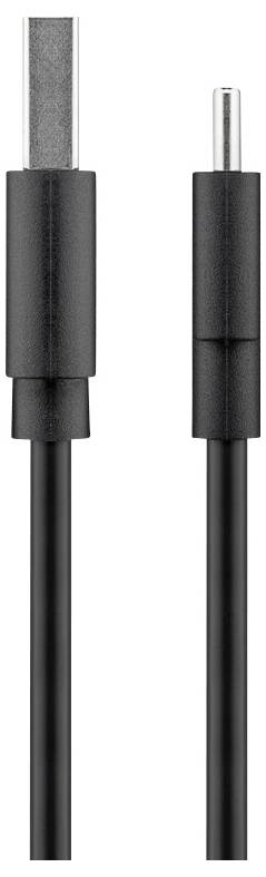 Goobay USB cable USB 2.0 USB-C® plug, USB-A plug 1.00 m Black Charging animation 45735