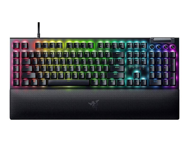 RAZER BlackWidow V4 Yellow Switch Corded Gaming keyboard German, QWERTZ Black Backlit