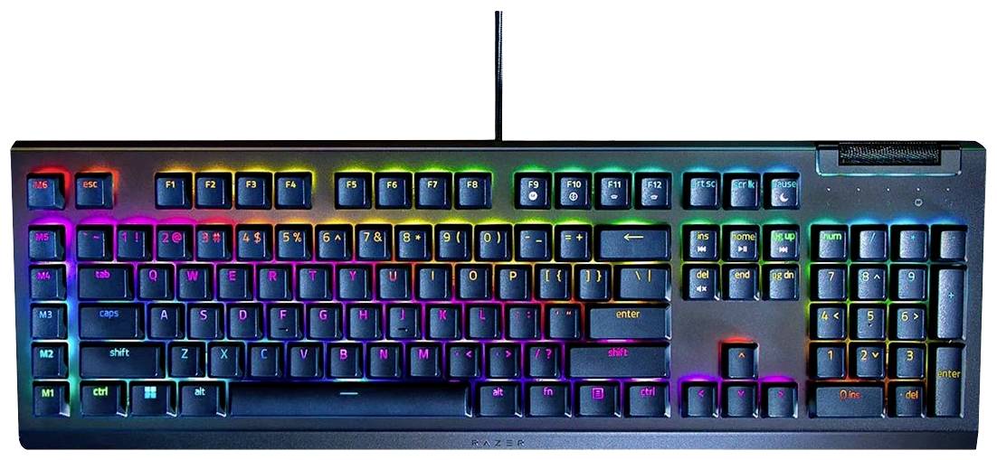 RAZER BlackWidow V4 X Green Switch Corded Gaming keyboard German, QWERTZ Black Backlit