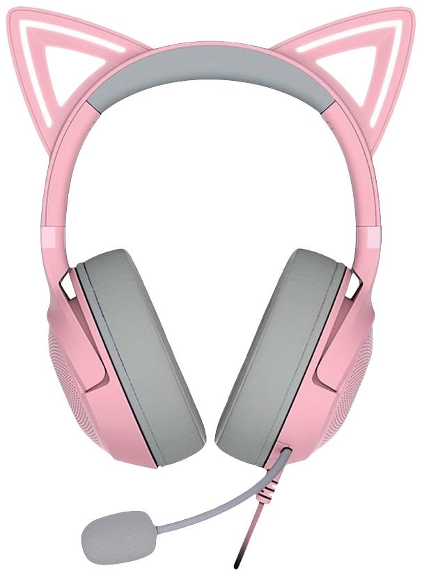 RAZER Kraken Kitty V2 Over-ear headset Corded (1075100) Stereo Pink Gaming