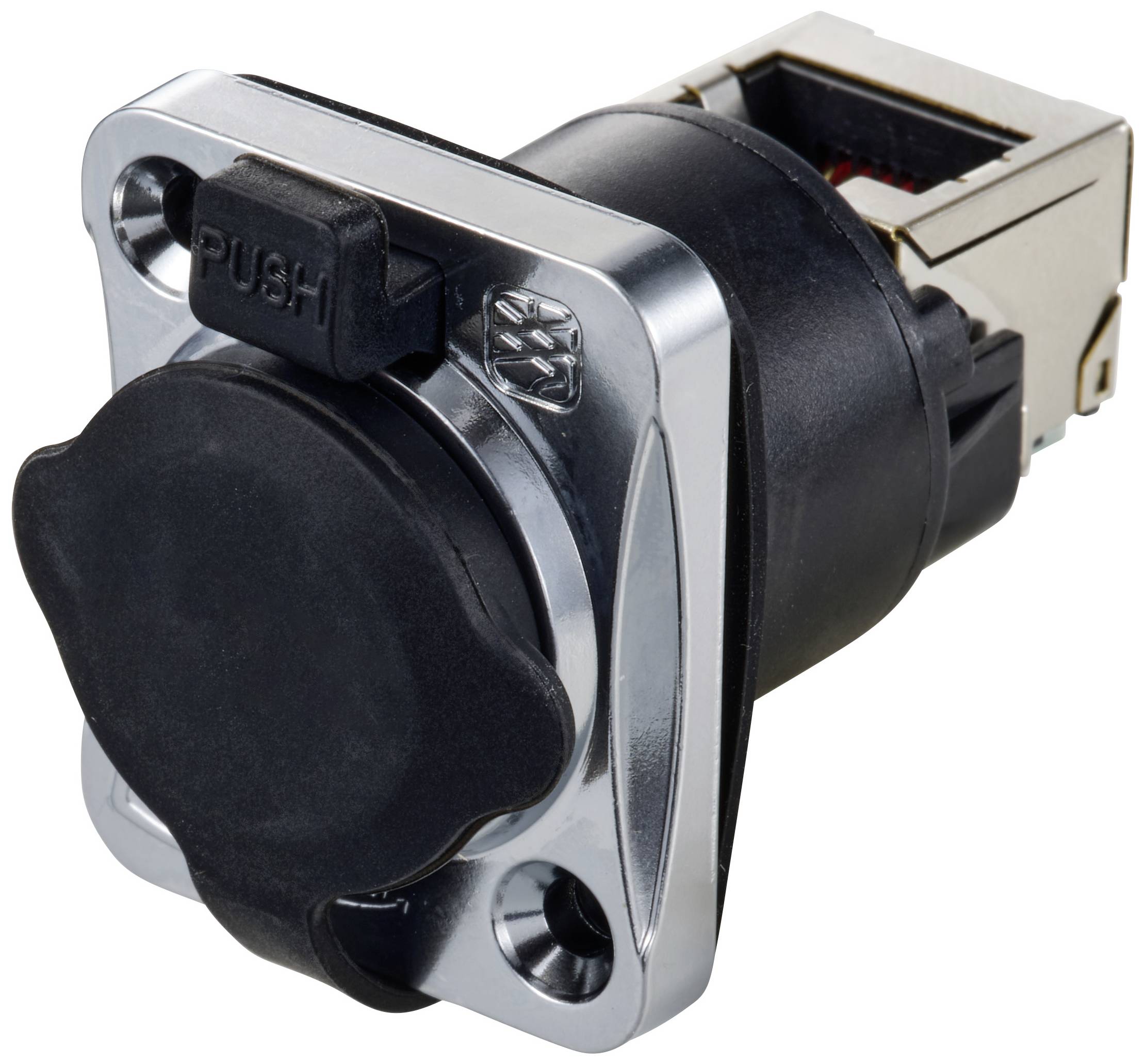 TRU COMPONENTS RJ45 panel mount socket, angled TC-12770432 RJ45 1 pc(s)