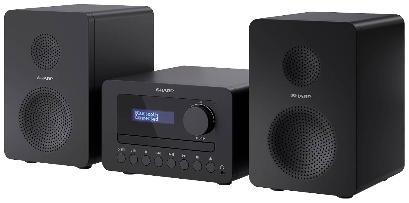 Sharp XL-B520D Audio system AUX, Bluetooth, DAB+, USB, Incl. remote control 40 W Black