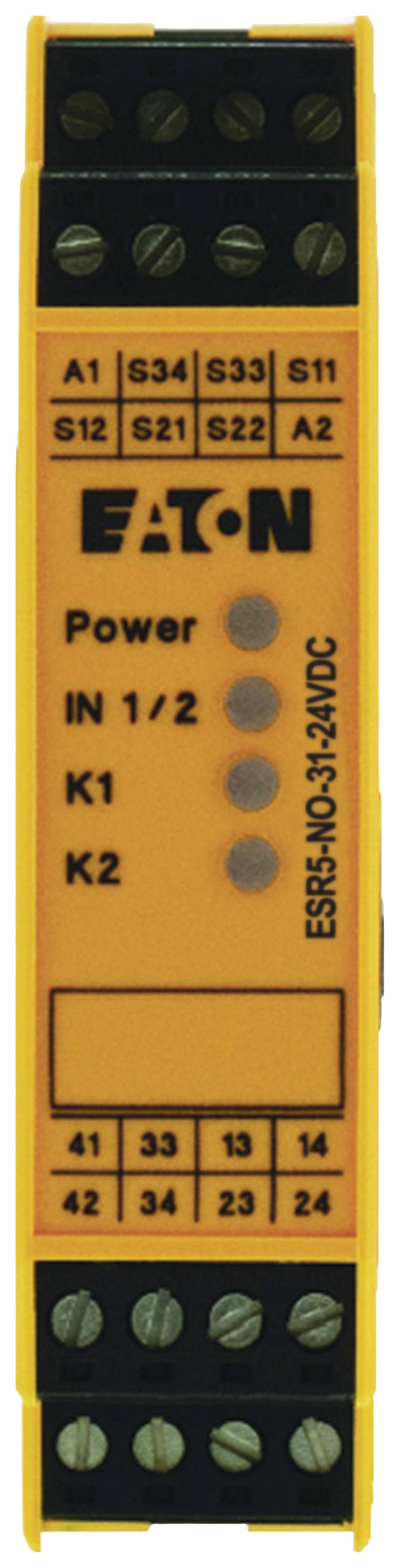 Safety relay ESR5-NO-31-24VDC Eaton Operating voltage: 24 V DC (W x H x D) 22.5 x 99 x 114.5 mm 1 pc(s)
