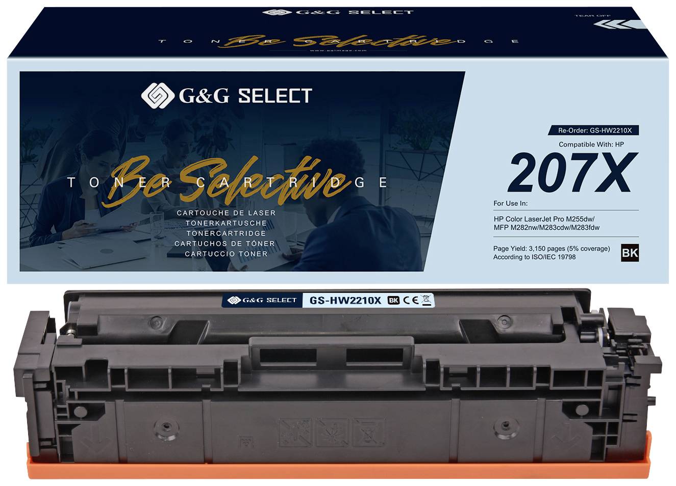 G&G Toner replaced HP 207X Compatible Black W2210X(207X) GS-HW2210X(207X)