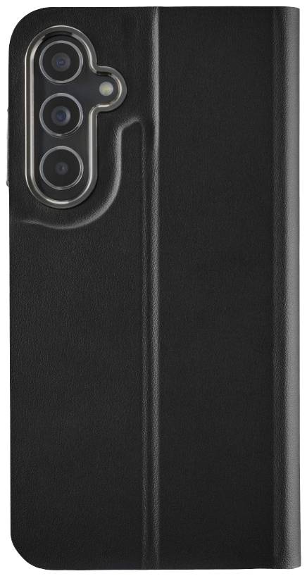 Black smartphone case with an opening for three camera lenses and flash on the back.