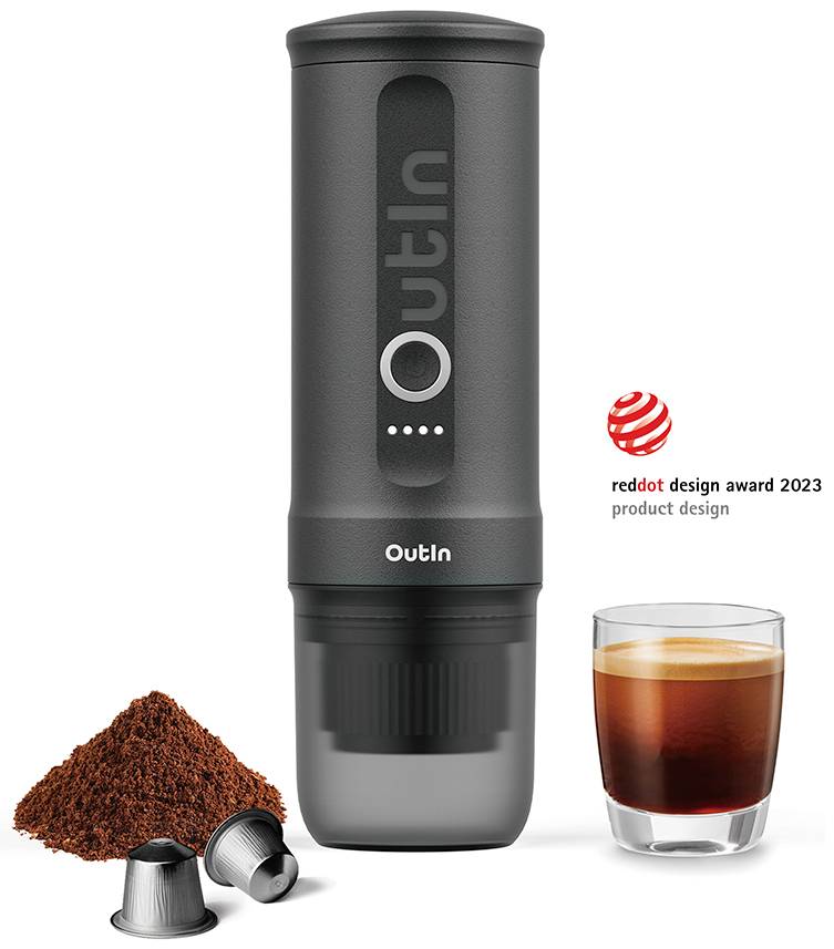 OutIn Nano Espresso machine Spaceship grey