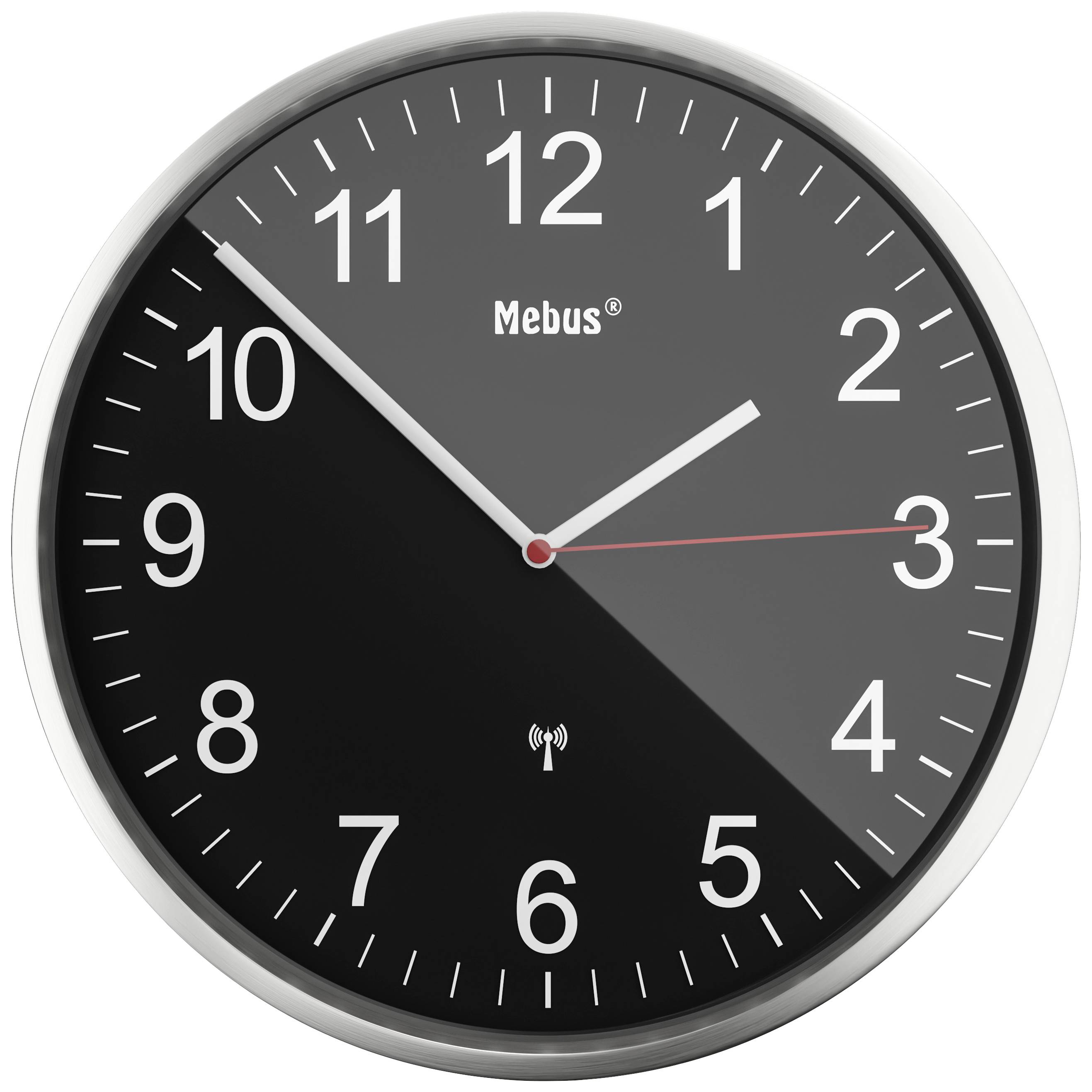 Mebus 19578 Radio Wall clock 30 cm Silver