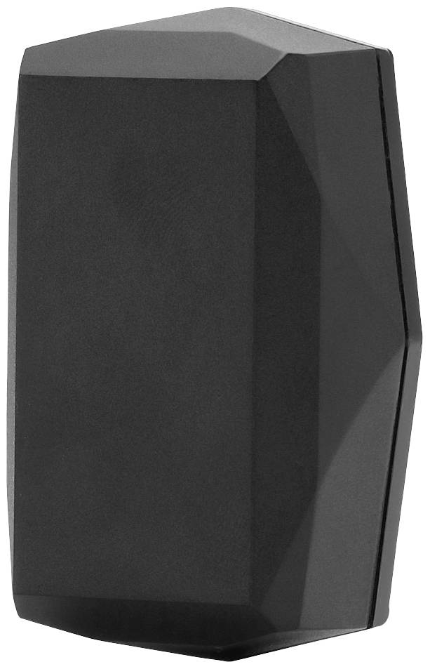 A black, faceted, prismatic stone with smooth edges and a glossy surface.Note: This translation is already very close to British English, with no significant changes required. The terminology and phrasing are appropriate for British English usage.