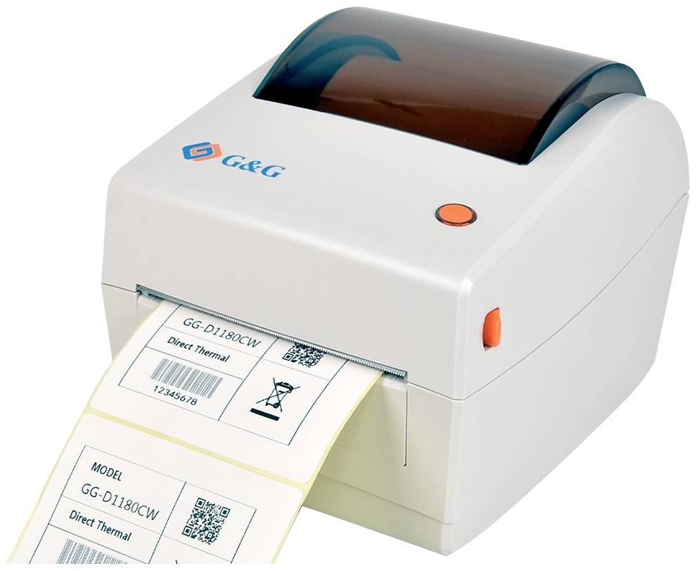G&G GG-D1180CW Label printer Direct thermal 203 x 203 dpi Max. label width: 104 mm USB