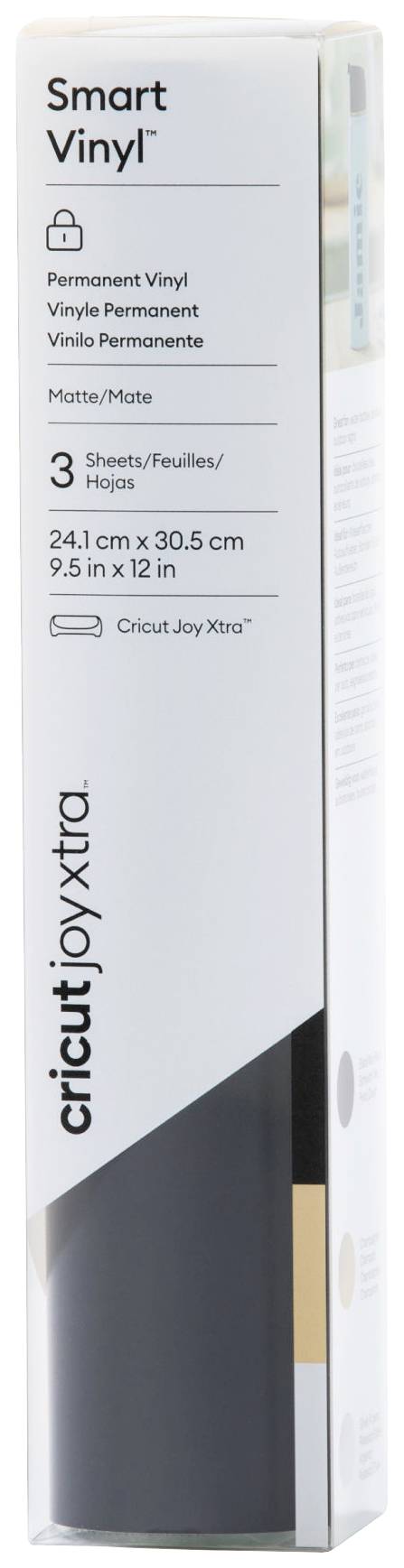 Cricut Smart Vinyl Permanent Joy Xtra Film set Cutting width 30.5 cm Black, Gold, Silver