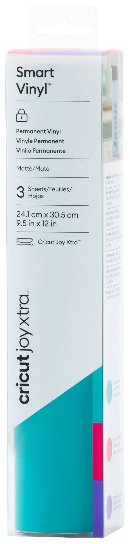 Cricut Smart Vinyl Permanent Joy Xtra Film set Cutting width 30.5 cm Aqua blue, Pink, Violet