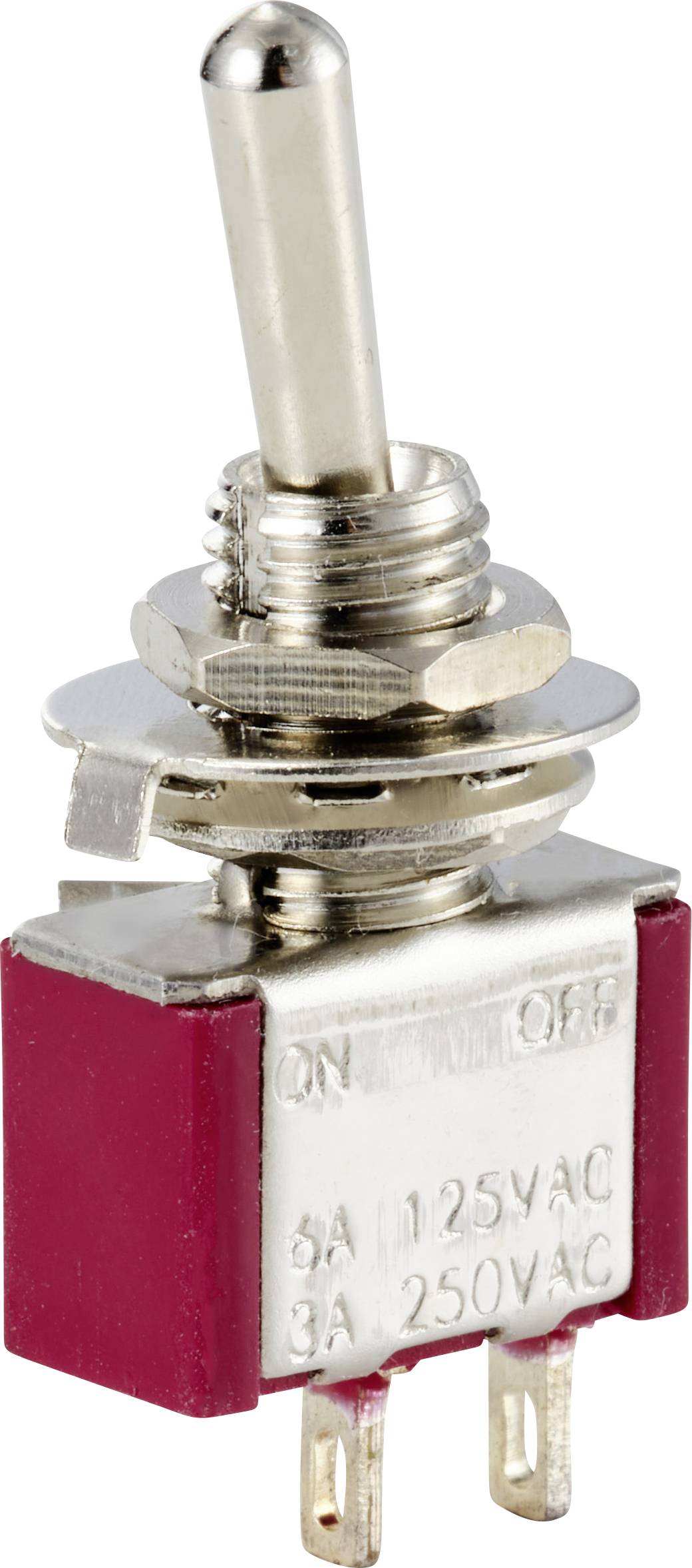 TRU COMPONENTS TC-12813684 Toggle switch 125 V AC, 250 V AC 6 A 1 x On/Off latch