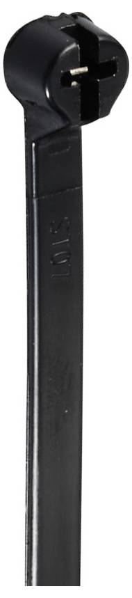 TRU COMPONENTS TC-12814188 Metal barb cable ties 200 mm 4.8 mm Black Metal latch, UV/weatherproof 100 pc(s)
