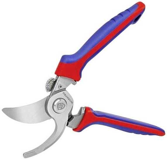 WorkPro WP332013 Bypass pruner + cutting height adjustment, + grass and hedge trimmer attachment