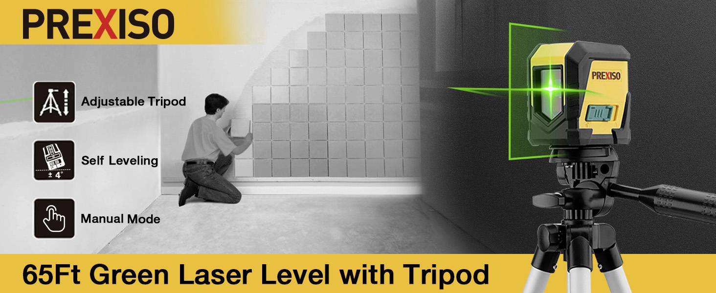 Prexiso PLC10UGT Cross line laser Incl. tripod