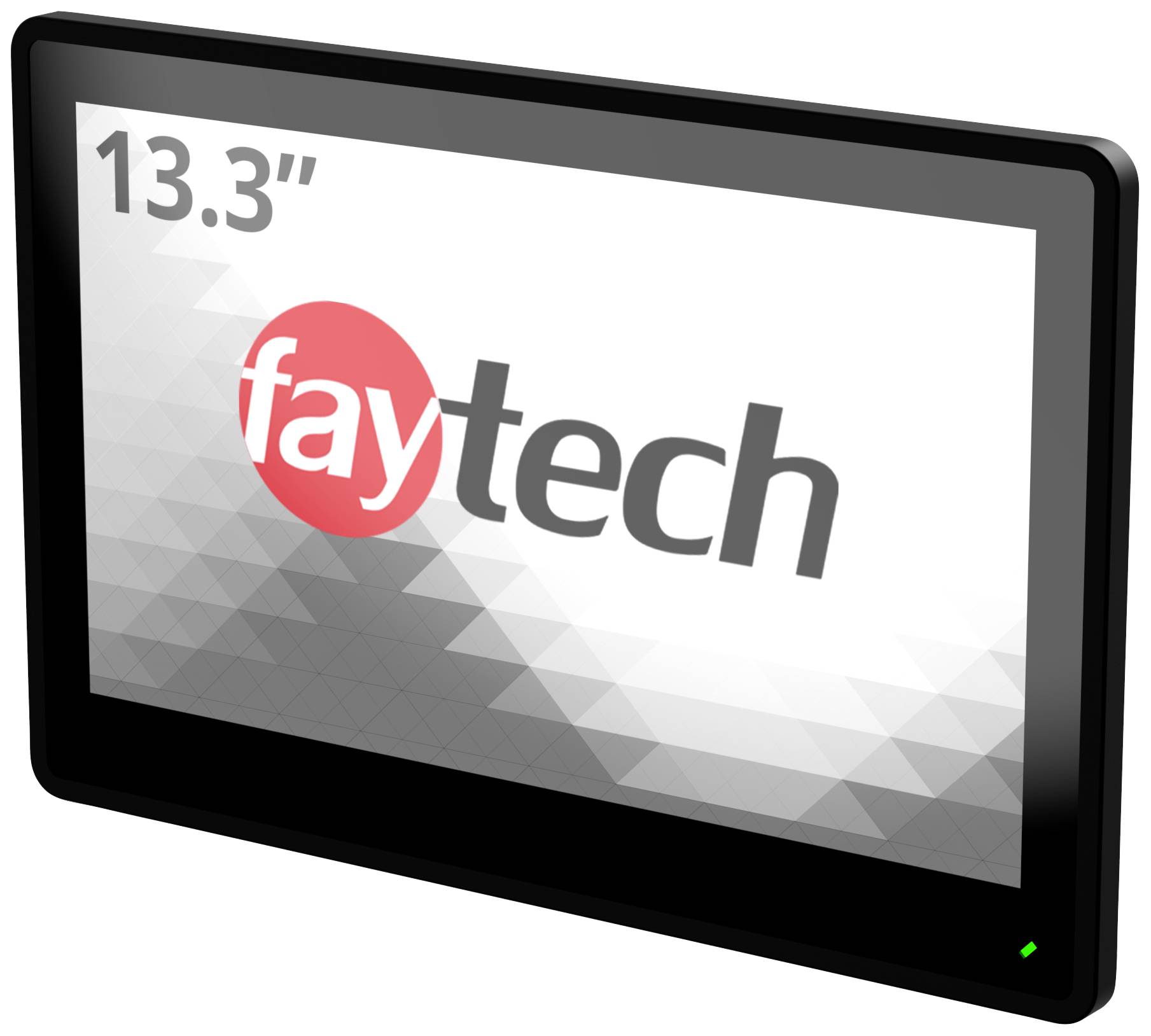 Image of a black screen monitor with the 'faytech' logo and screen size '13.3