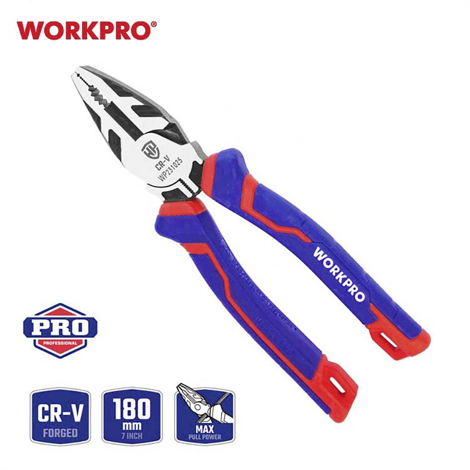 WorkPro WP231025 Electrical & precision engineering Comb pliers 180 mm