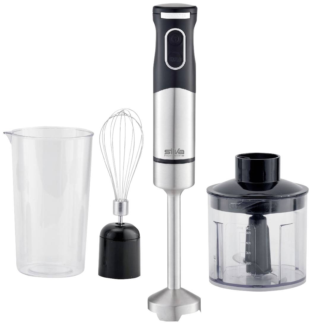 Silva Homeline SMS 6502 Hand-held blender 700 W with graduated beaker, with blender attachment, Whisk attachment Stainless steel