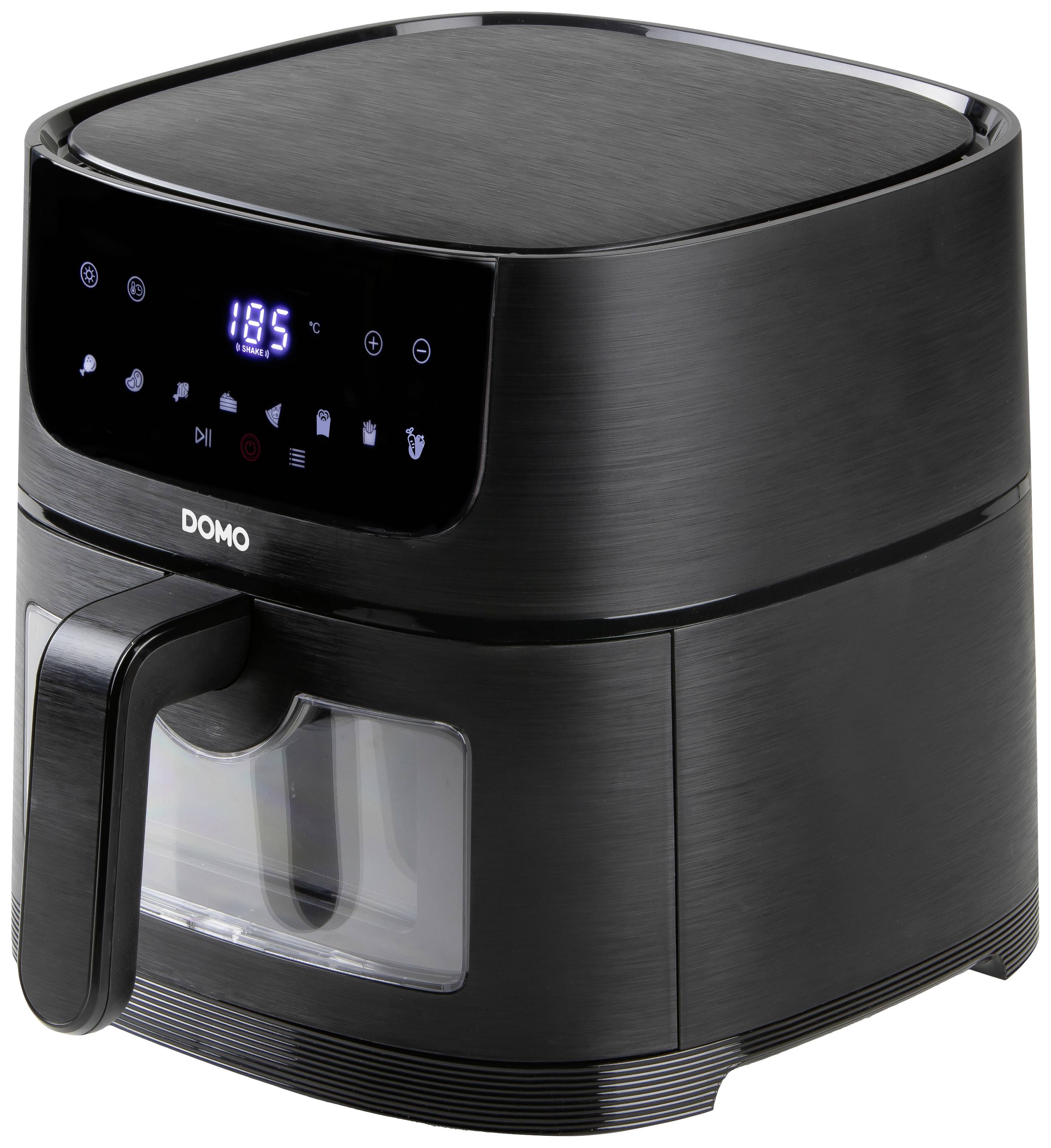 DOMO DO542FR Air fryer 4 l 1350 W Timer function, with display, Overheat protection, Non-stick coating Black