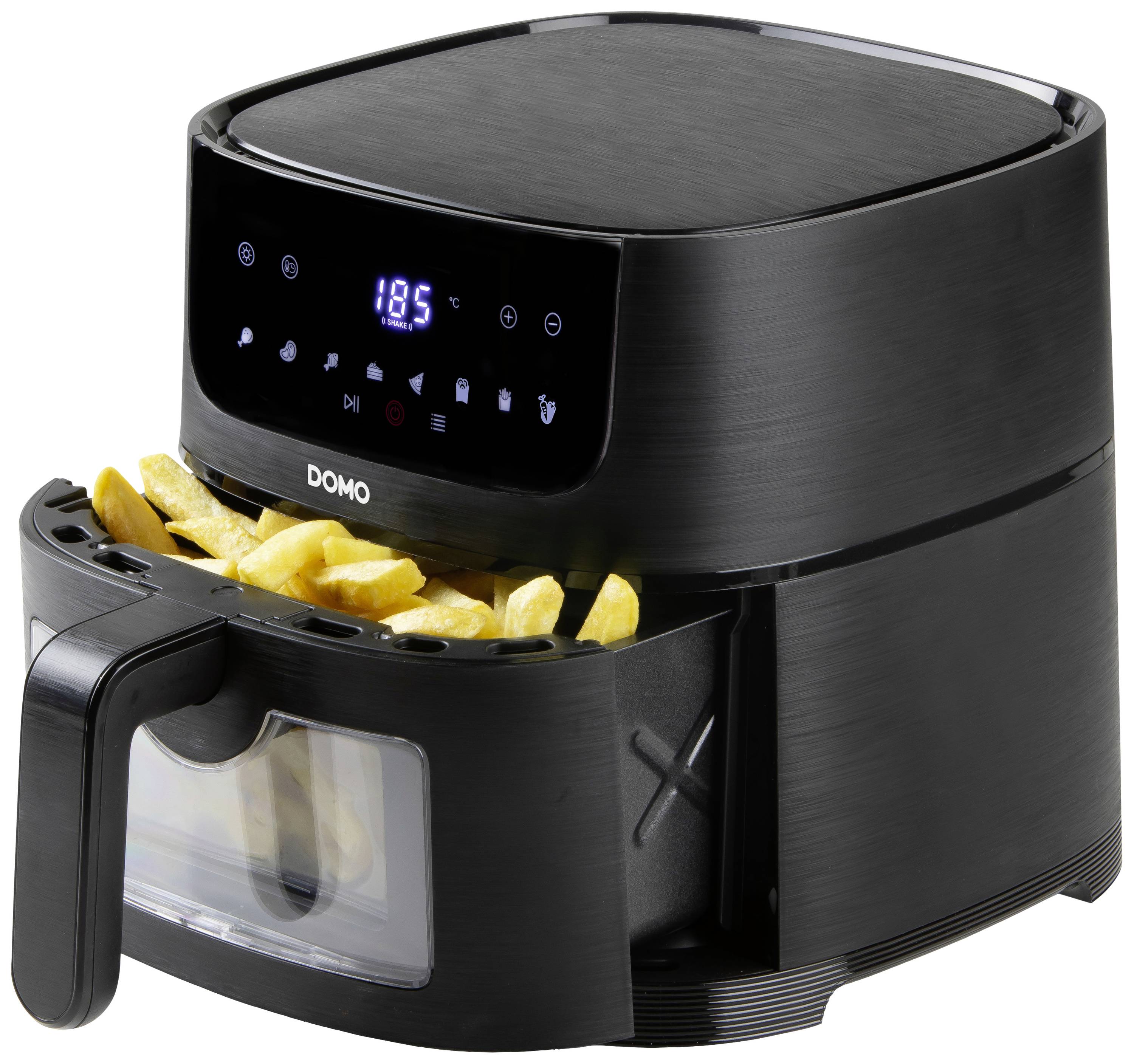 DOMO DO542FR Air fryer 4 l 1350 W Timer function, with display, Overheat protection, Non-stick coating Black
