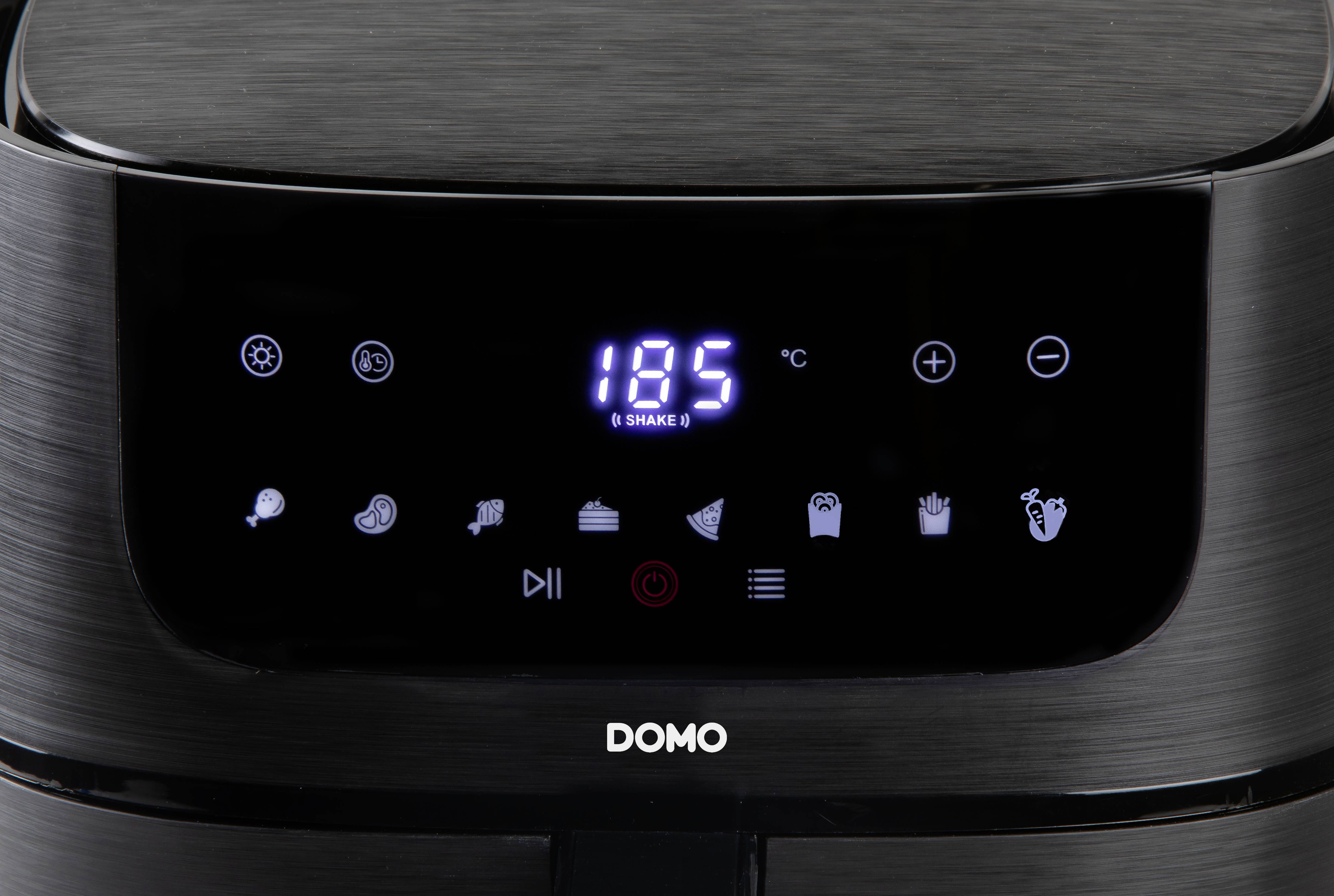 DOMO DO542FR Air fryer 4 l 1350 W Timer function, with display, Overheat protection, Non-stick coating Black