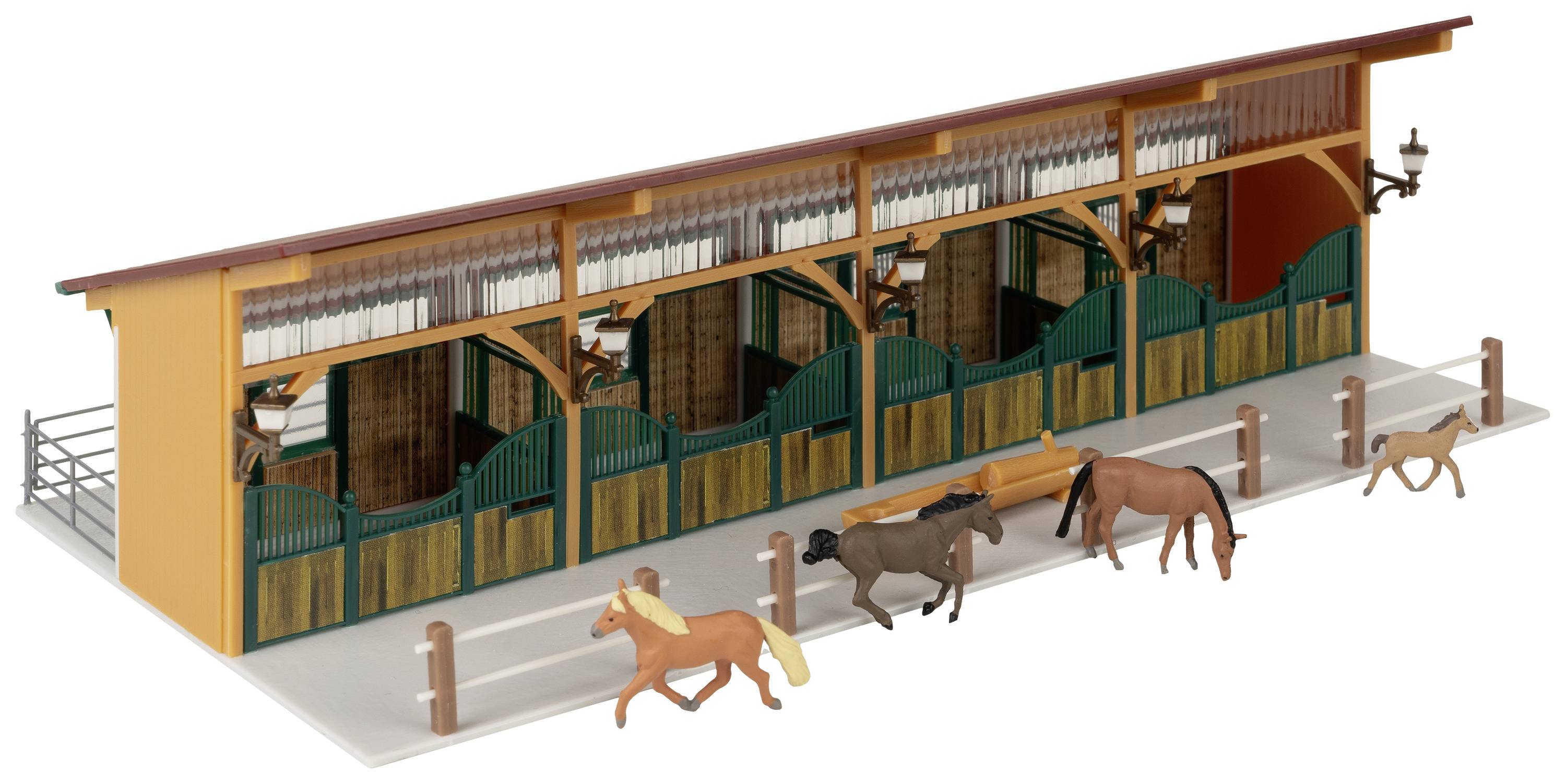 Faller 130597 H0 Horse stable with 4 horses