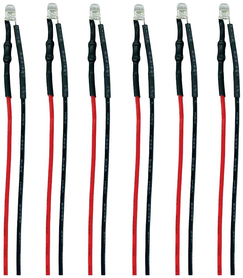 Red and black wires with metal clips at the top, arranged vertically in two rows.