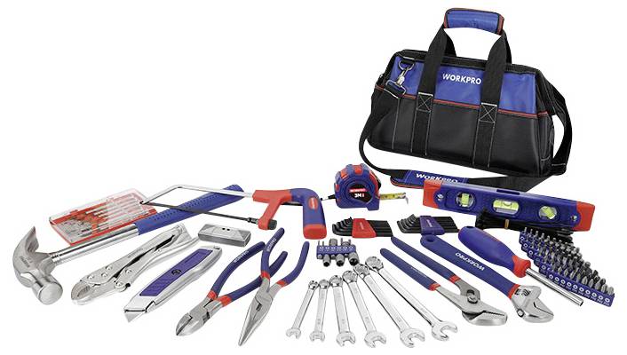 WorkPro WP209010 Tool kit DIYers, Universal Bag 156-piece