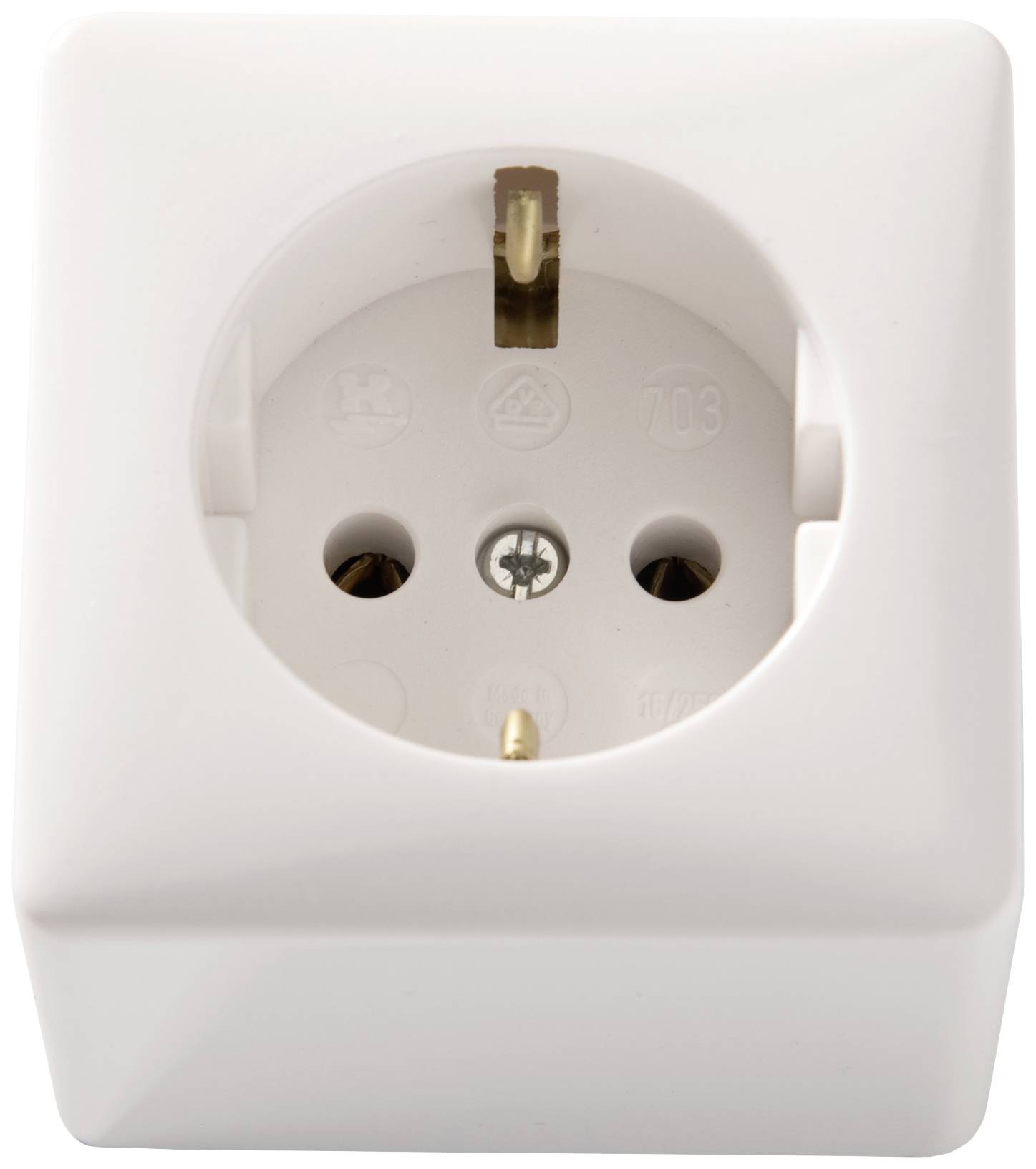 Martin Kaiser 703/kws Surface-mount socket 1-piece set IP20 Chalk white