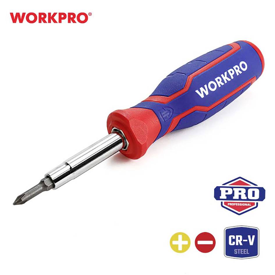 WorkPro Screwdriver set PH2, 1/4", PH1, 3/16” (4.8 mm)