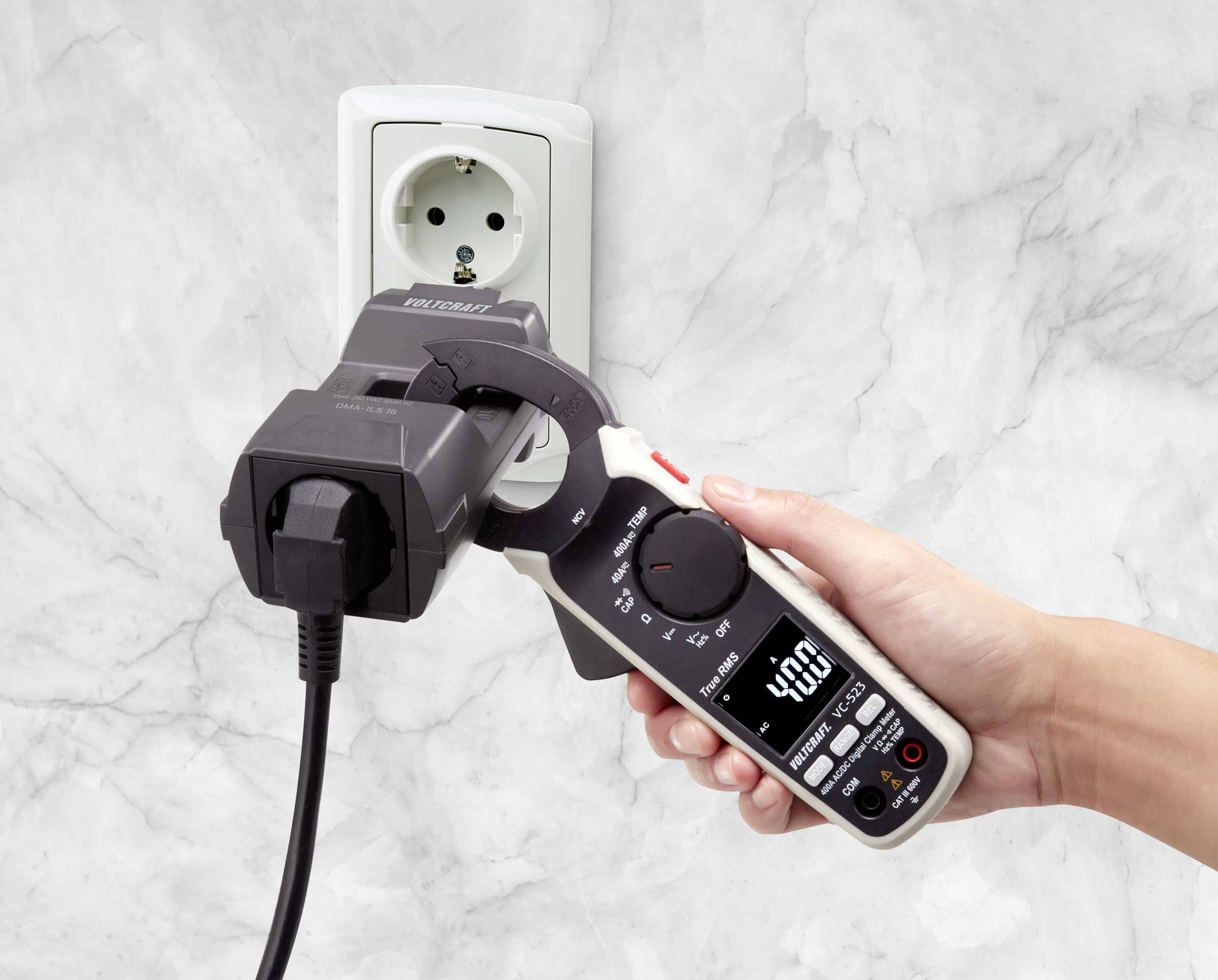 VOLTCRAFT DMA-1LS 16 Test lead adapter - Dark grey