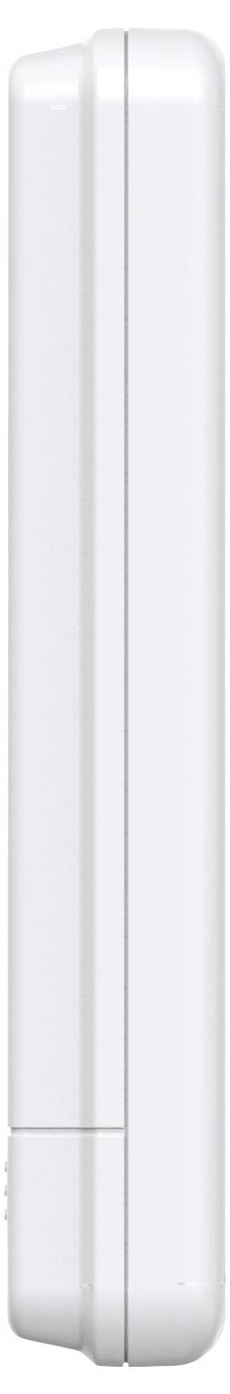 White, rectangular device with rounded corners and clean edges, shown vertically.