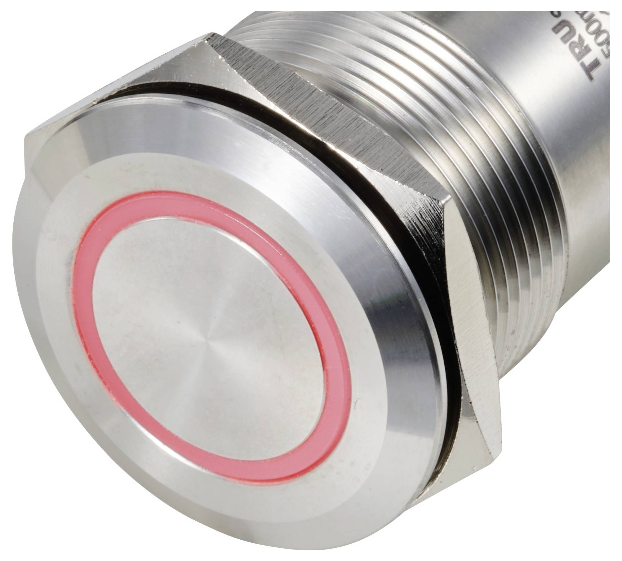 TRU COMPONENTS TC-12835304 TC-PS223P10YSSR12T M12 MALE CONNECTOR Piezo pushbutton 24 V 0.2 A 1 x Off/(On) momentary Red (Ø) 28.5