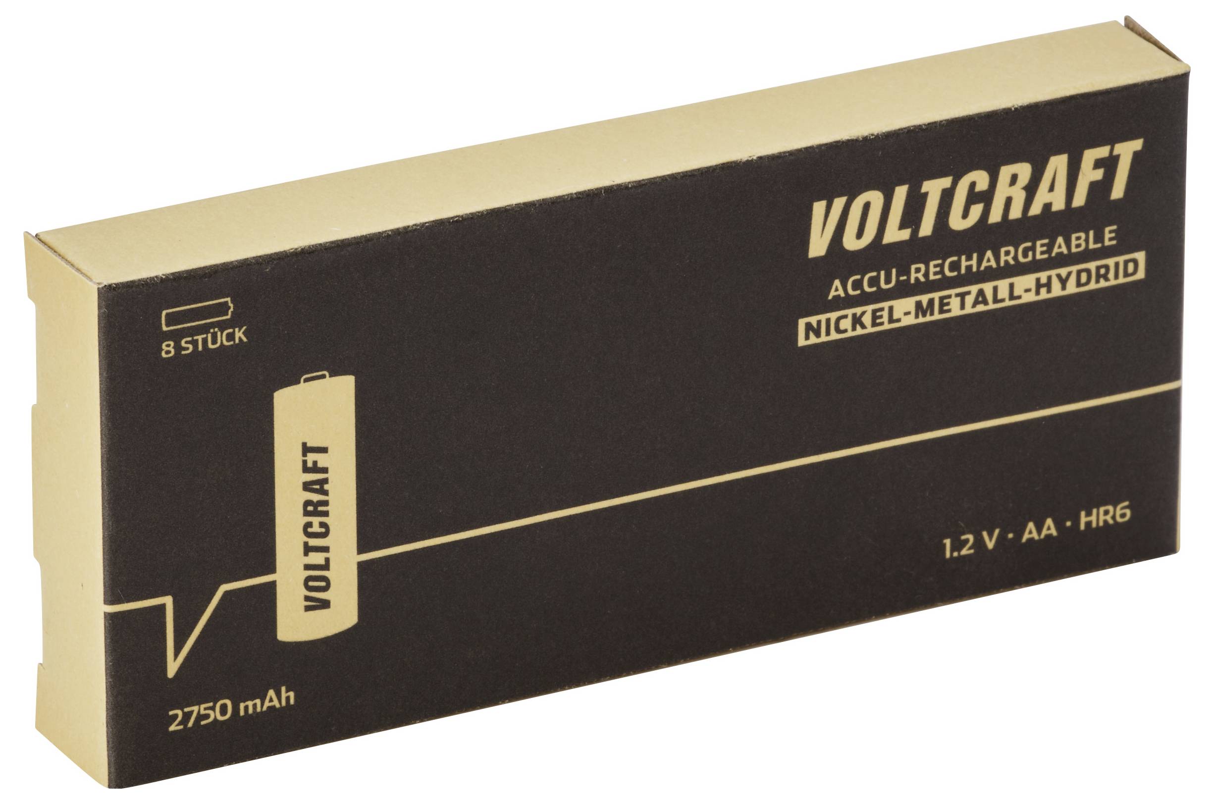 VOLTCRAFT VC-16044360 AA battery (rechargeable) NiMH 2750 mAh 1.2 V 8 pc(s)
