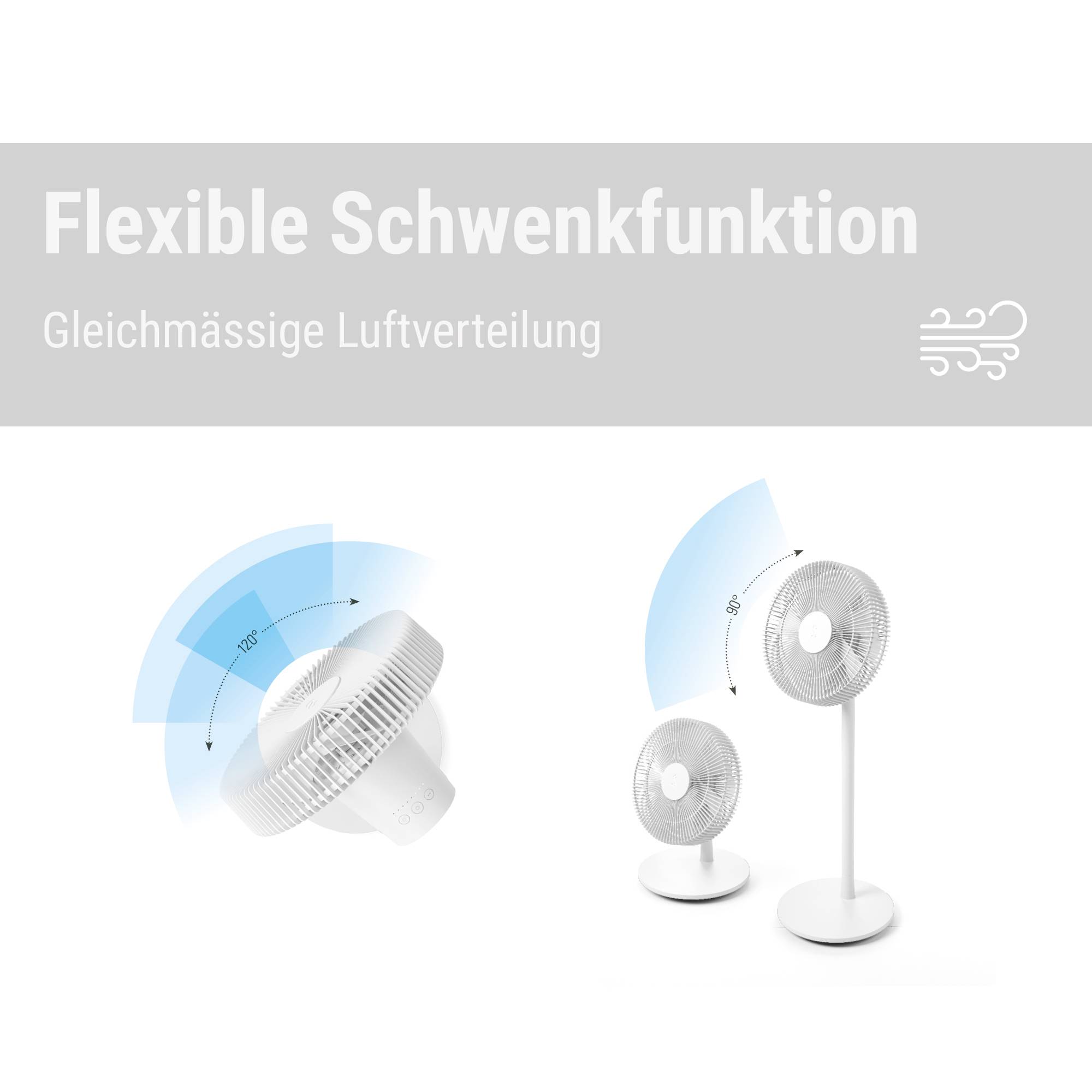 Stadler Form Finn Free standing fan White incl. remote control, Timer, Height-adjustable, Swivelling