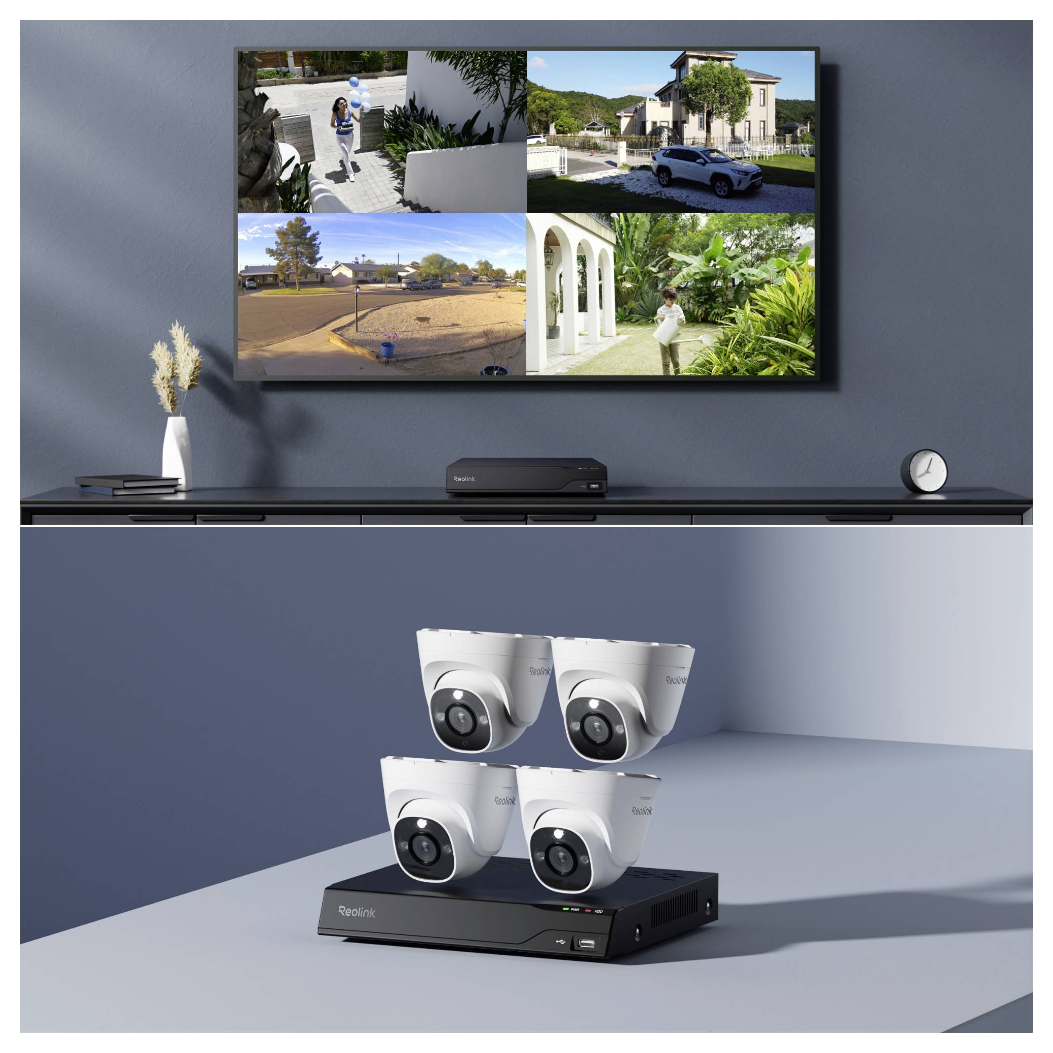 Reolink NVS8-12MD4 LAN IP-CCTV camera set 8-channel incl. 4 cameras 4512 x 2512 p