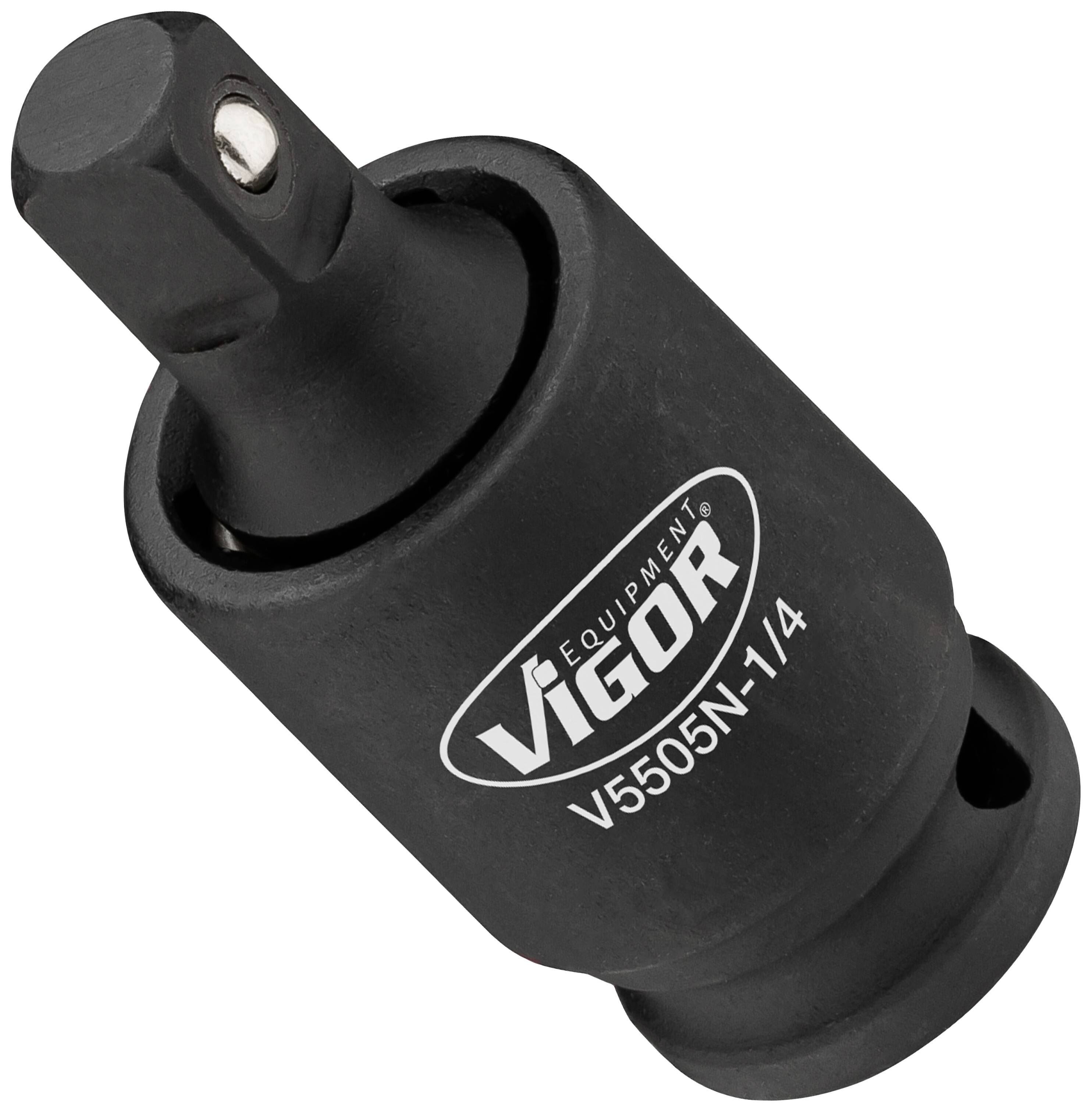 A black adapter for tools with the inscription 'Vigor V5505N-1/4', suitable for connecting various screwing tools.