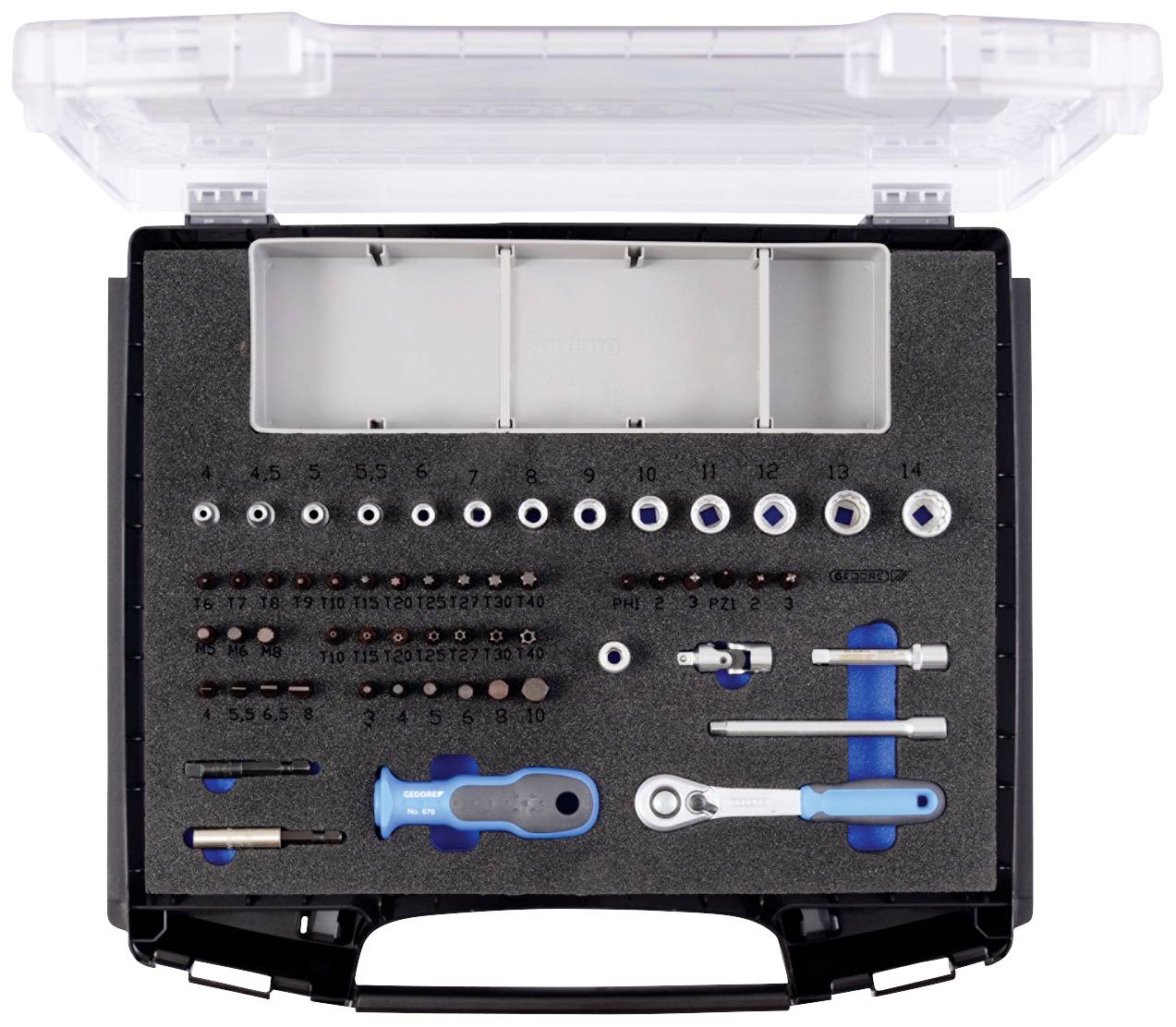 Gedore Bit set 1/4" (6.3 mm) 58-piece 1101-D 20