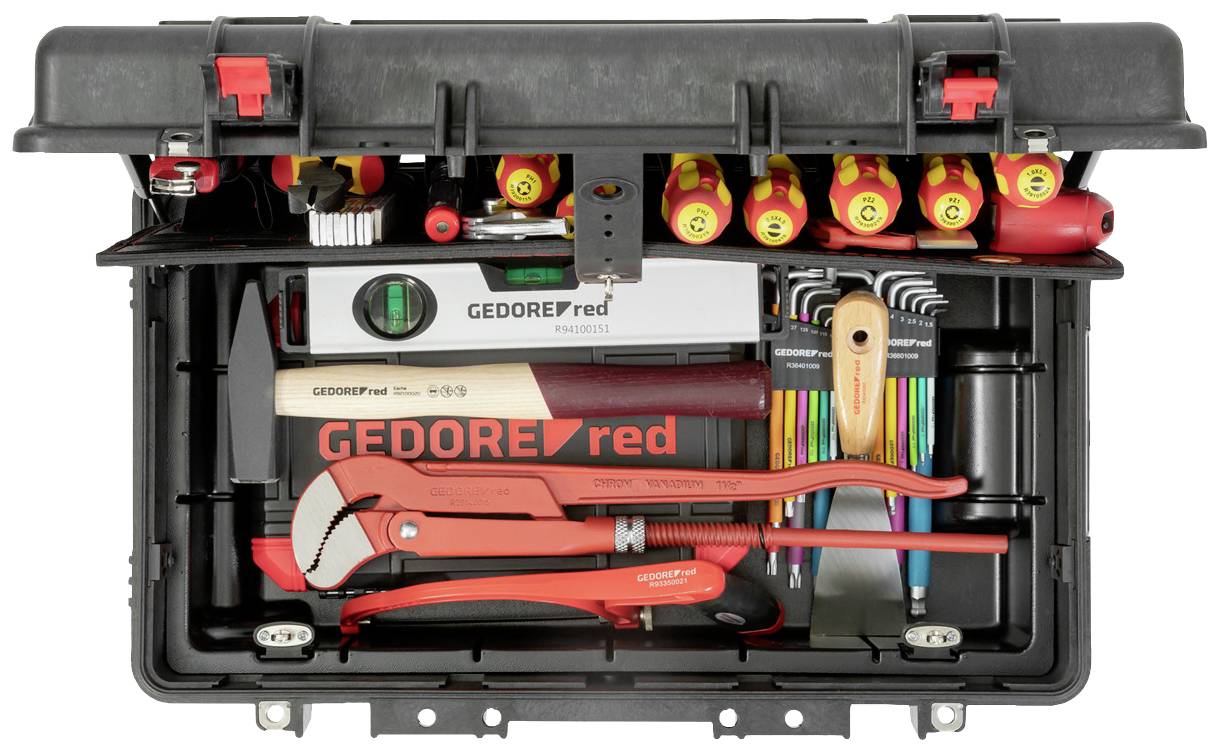 Gedore SANIT R21902072 Trolley box (+ tools) 72-piece (L x W x H) 550 x 225 x 350 mm