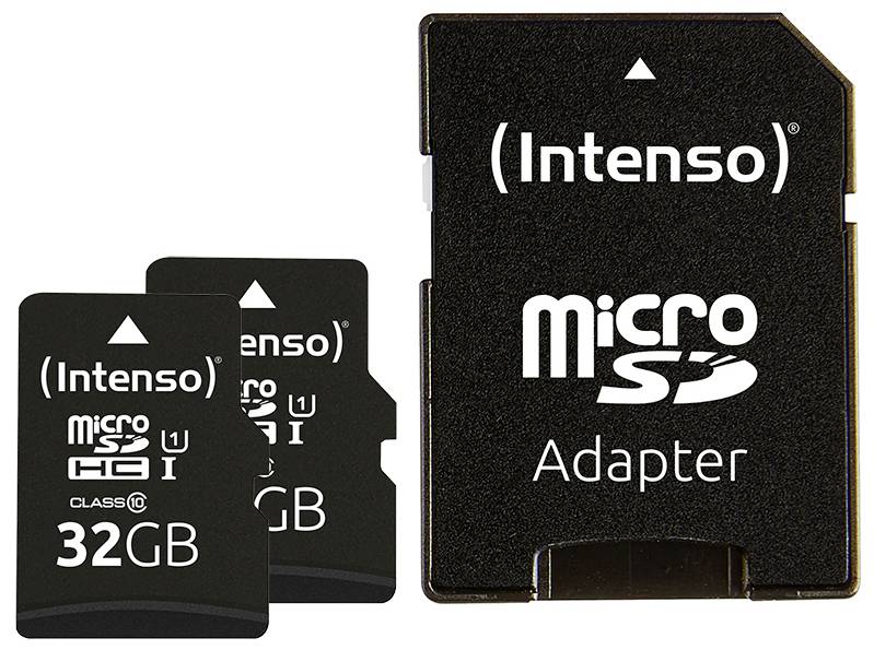 Intenso 32GB SDHC Premium double pack microSDHC card Retail 32 UHS-I, Class 10