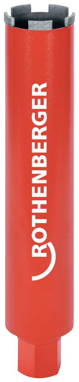 Red drill with 'Rothenberger' inscription, cylindrical design, suitable for professional construction work.