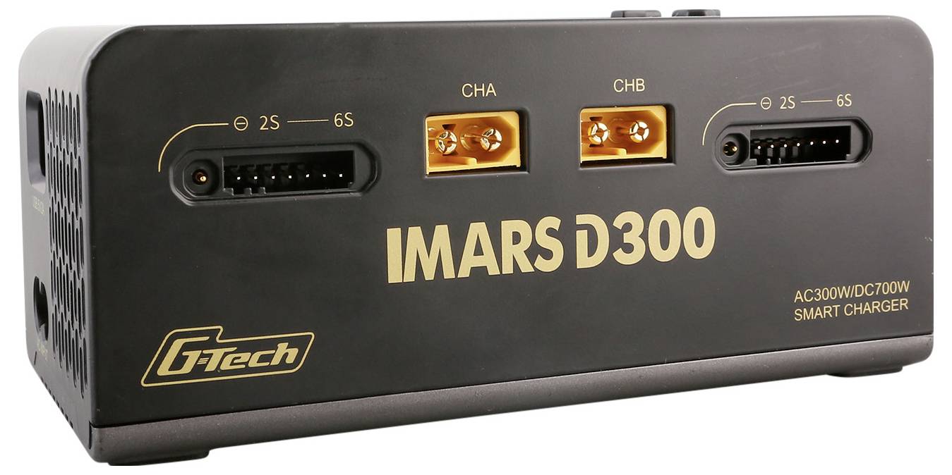 Gens ace Imars D300 Scale model battery charger 16 A LiPolymer, Li-ion, LiHV, LiFePO, NiMH Two output, Battery recognition
