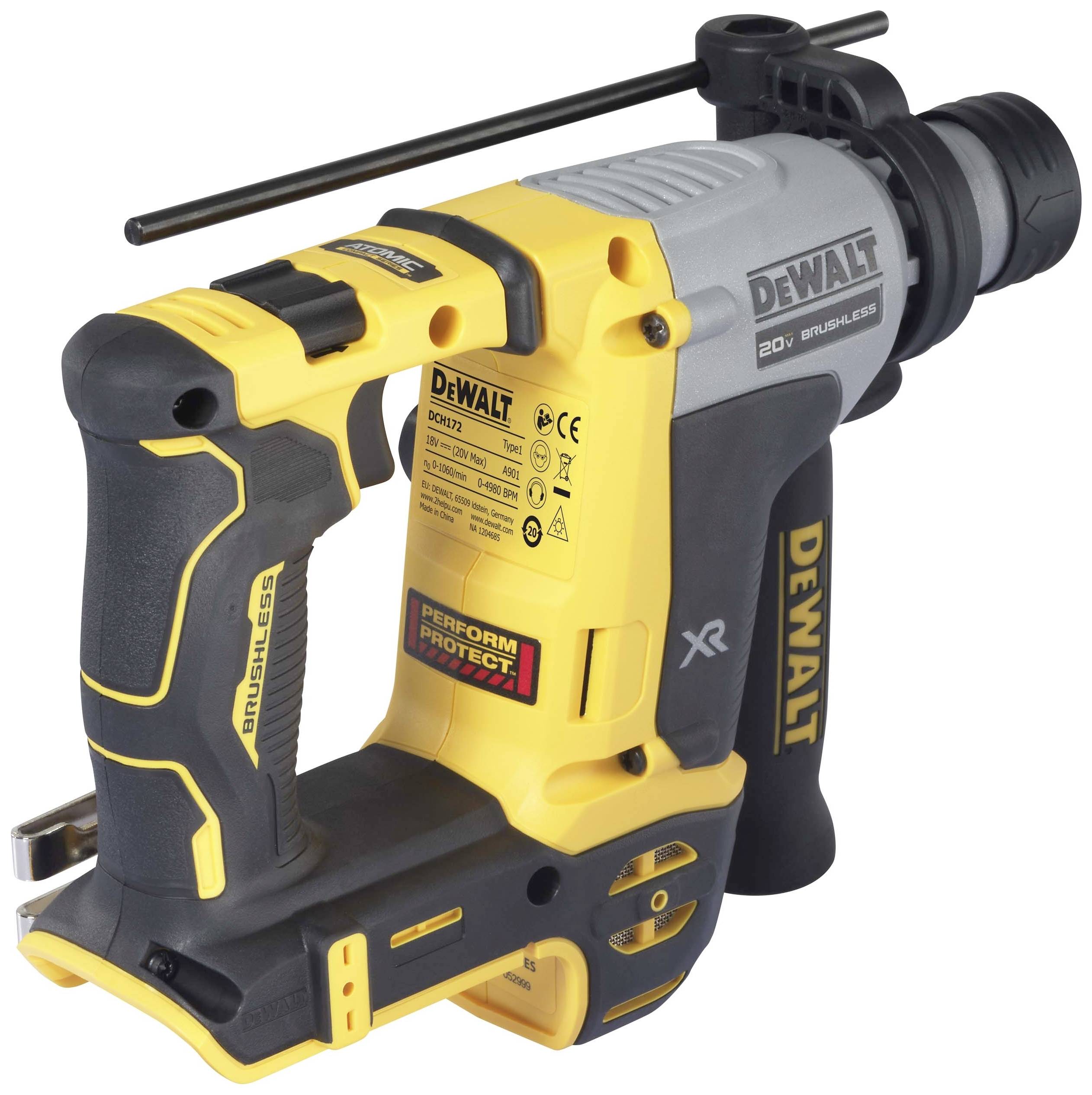 Yellow and black cordless impact drill with ergonomic handle, brand marking and technical specifications on the side.