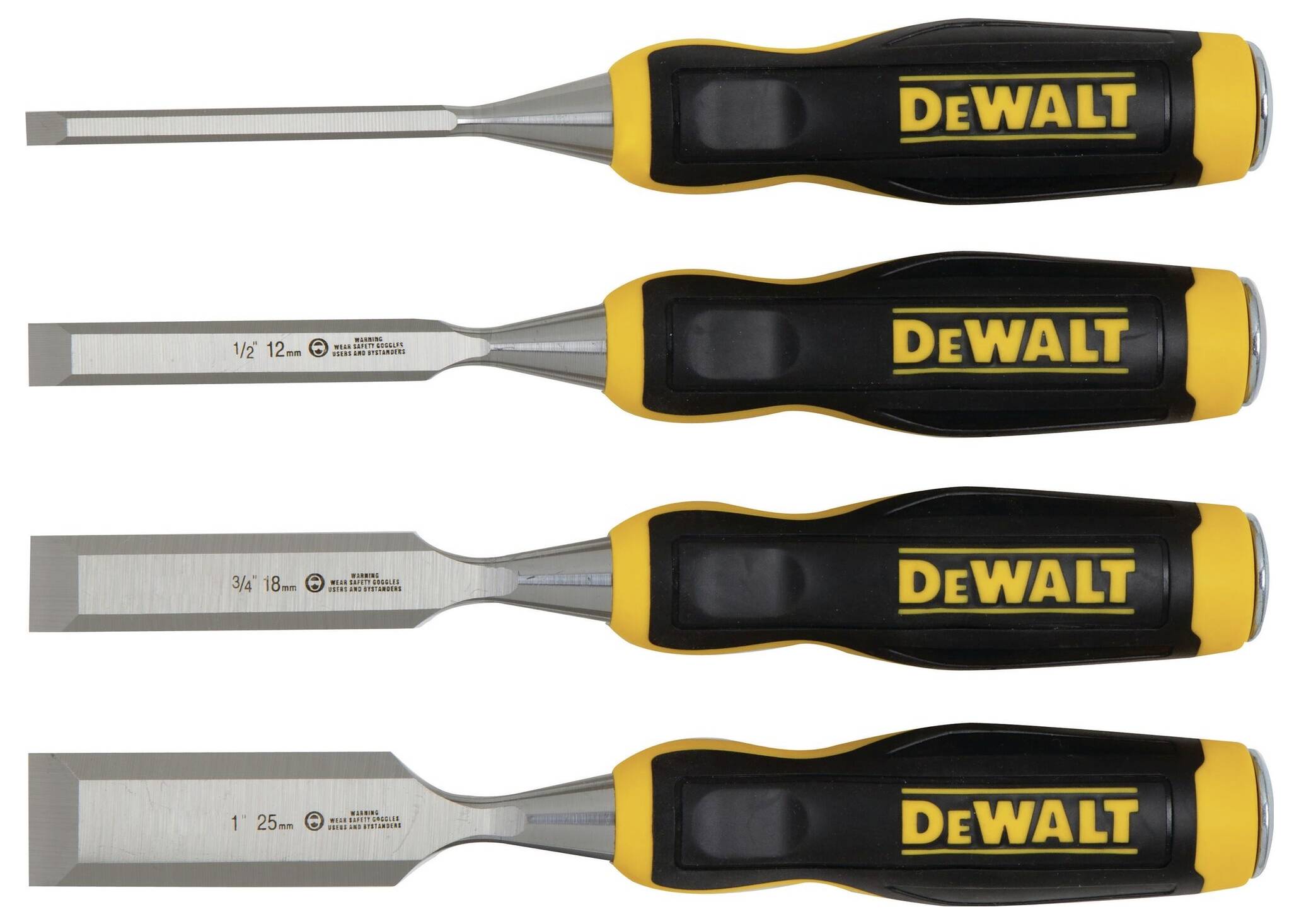 4-piece ripping chisel set 6, 12, 18, 25 mm DEWALT DWHT0-16063
