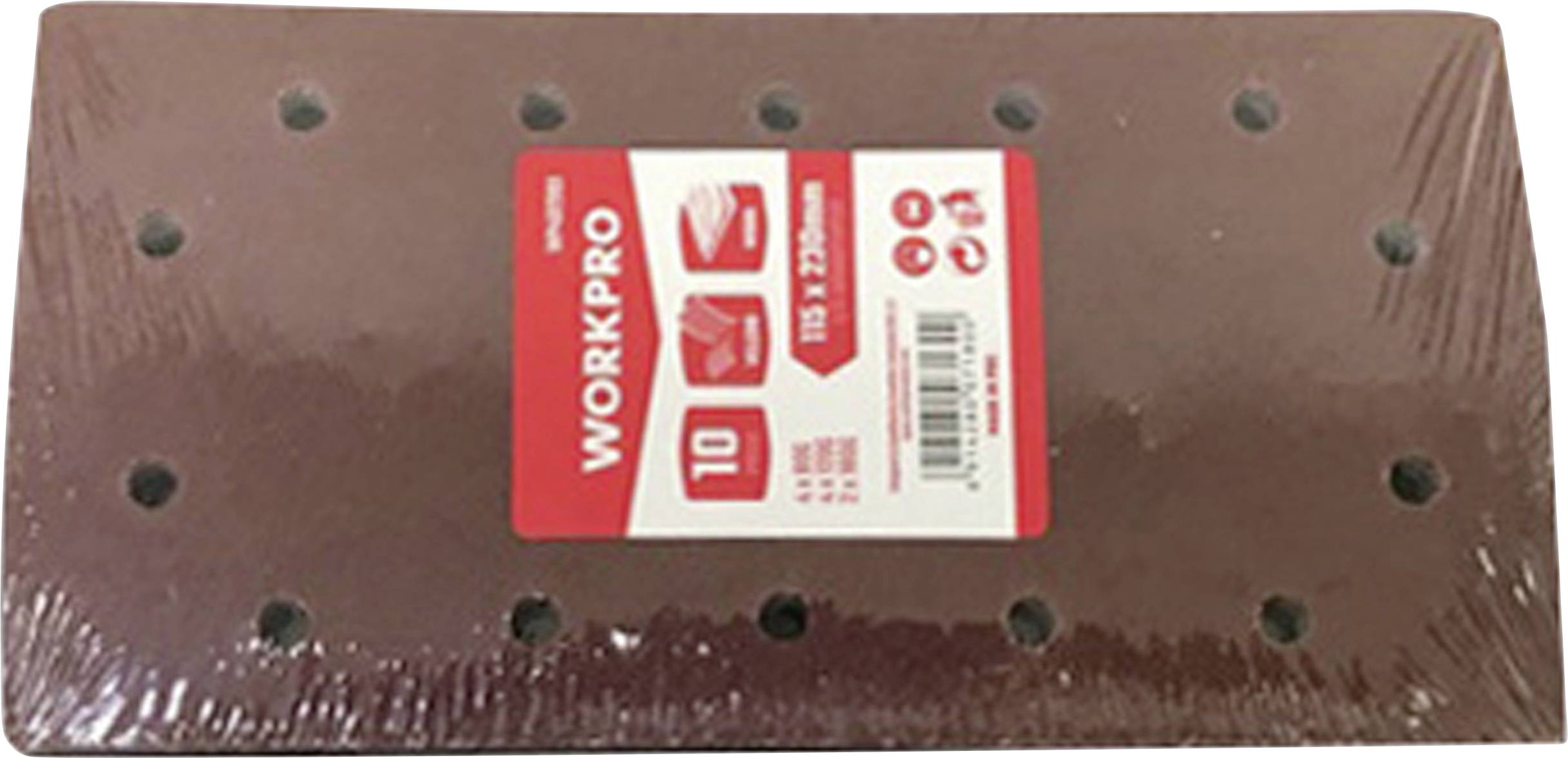 WorkPro WP407203 Sandpaper Hook-and-loop-backed (L x W) 230 mm x 115 mm 10 pc(s)
